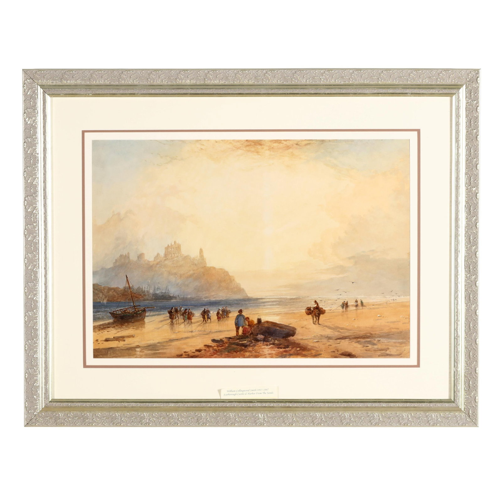 William Collingwood Smith, R.W.S. (English, 1815-1887), Scarborough Castle & Harbor from the Sands (1 of 9)