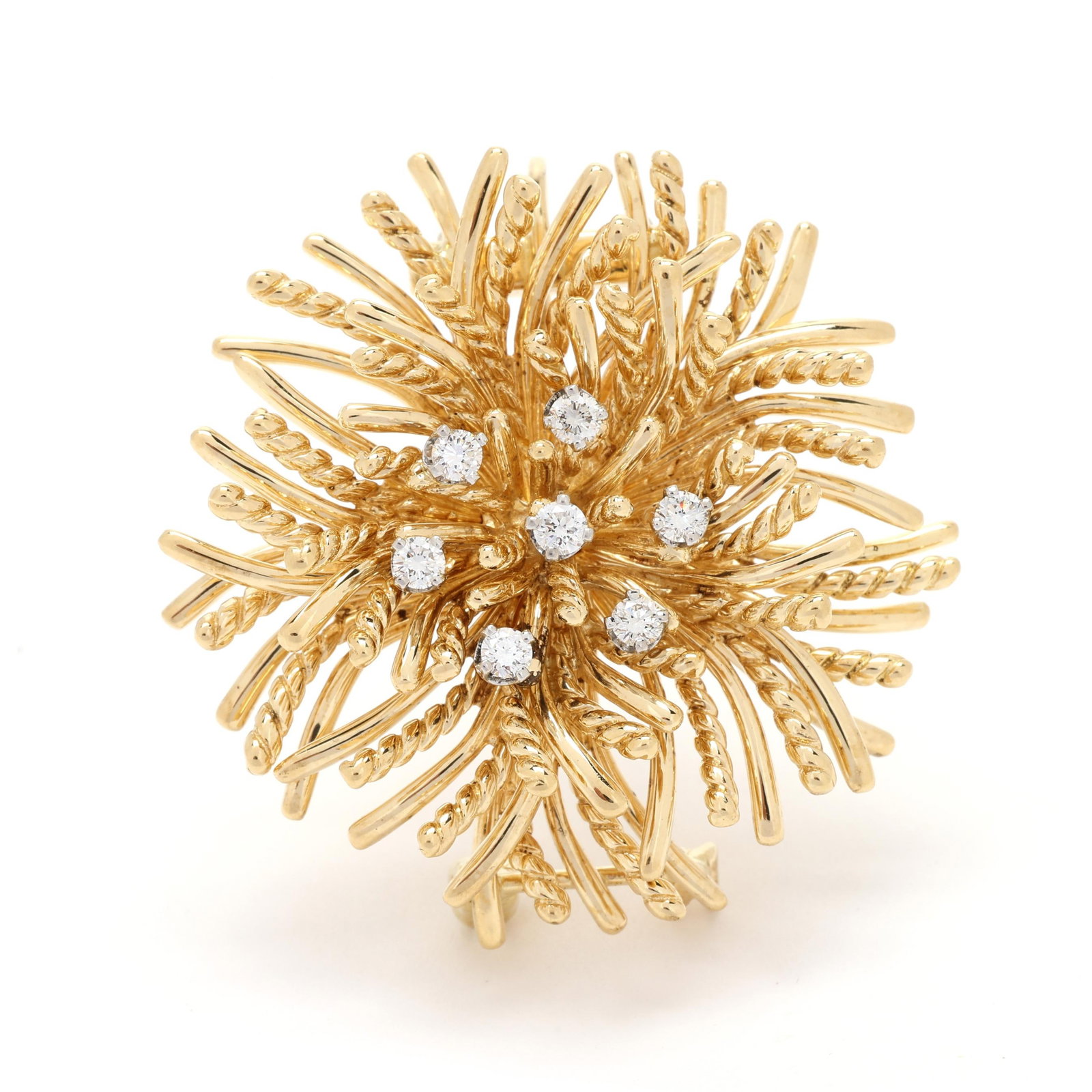 Gold and Diamond Anemone Brooch, Tiffany & Co. (1 of 6)