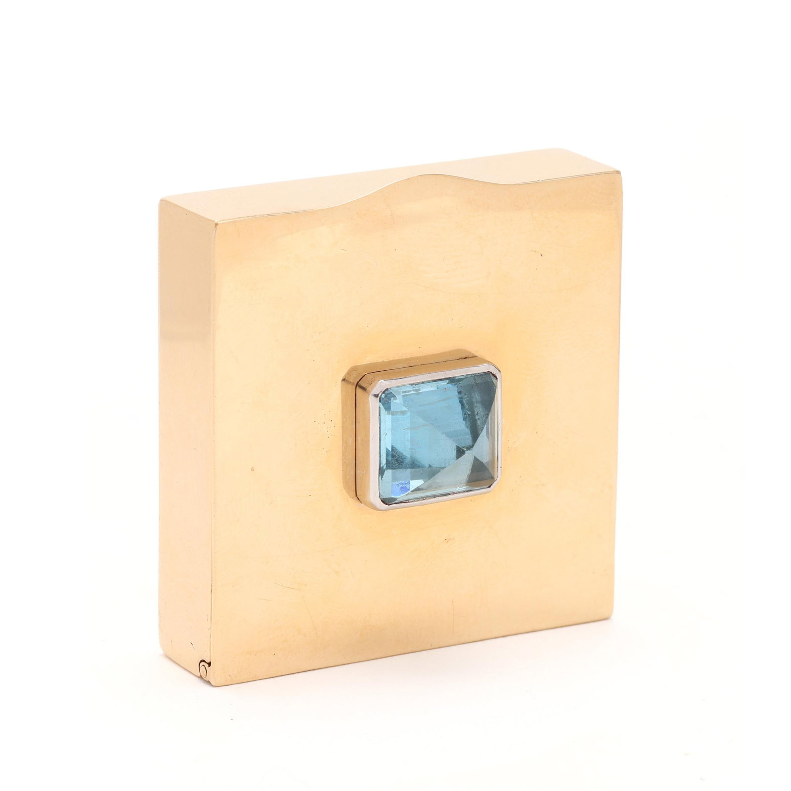 Gold and Aquamarine Box, Cartier (1 of 7)