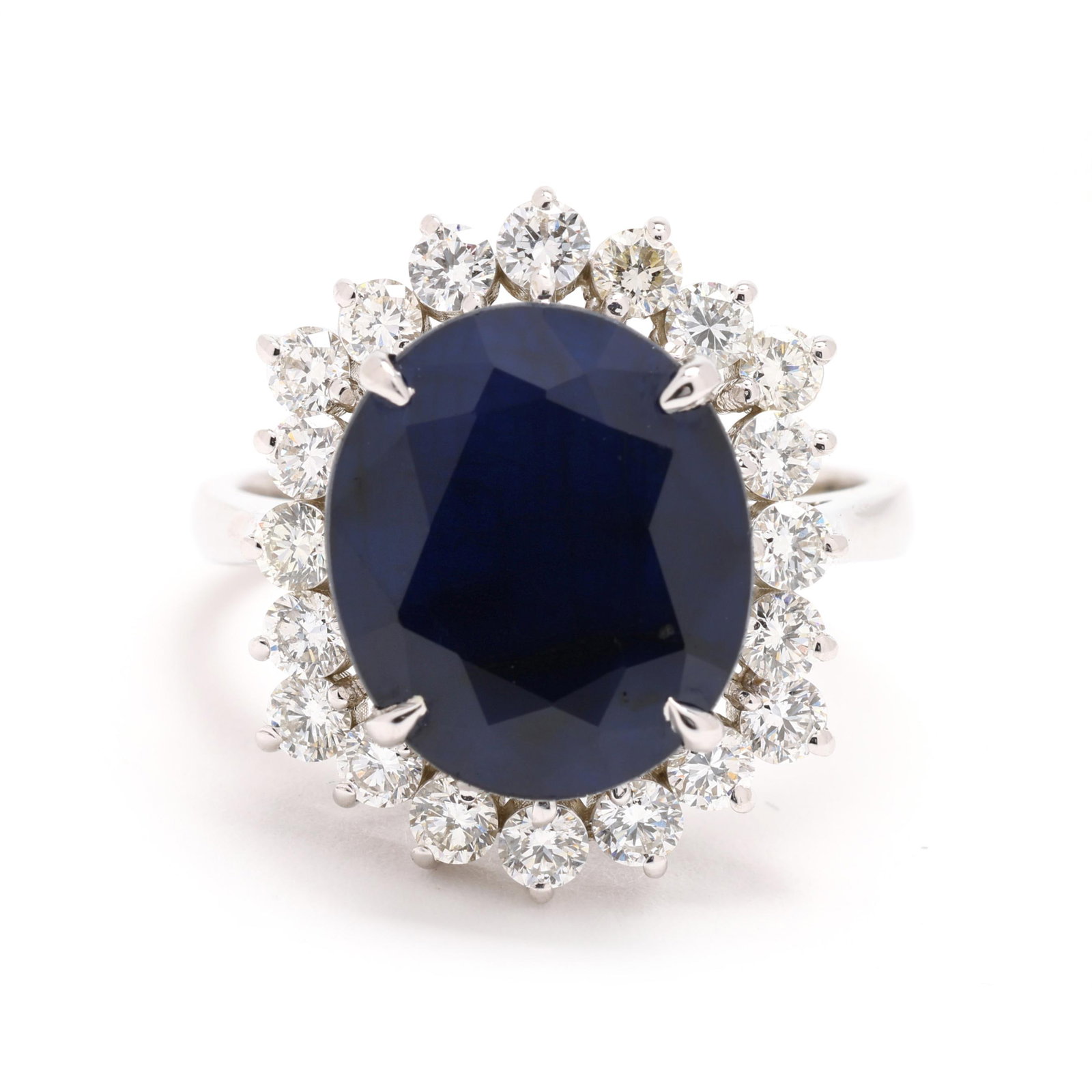 White Gold, Sapphire, and Diamond Ring (1 of 5)
