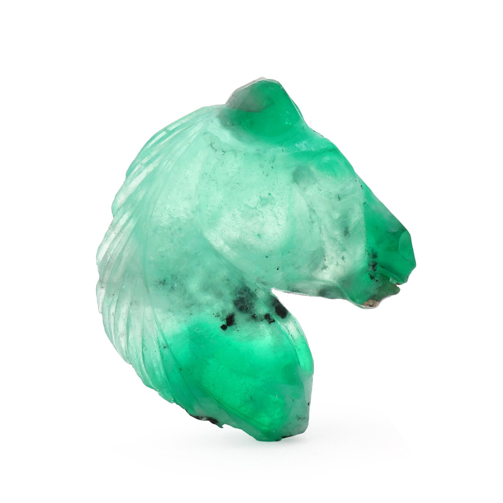 Loose Carved Emerald Horse Head (1 of 4)
