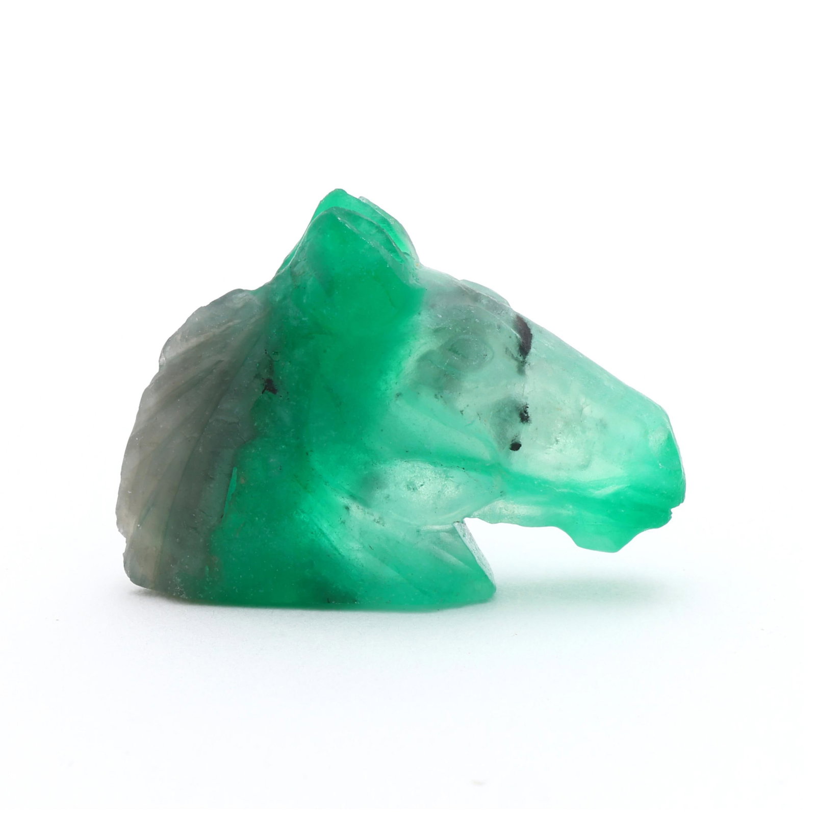 Loose Carved Emerald Horse Head (1 of 4)