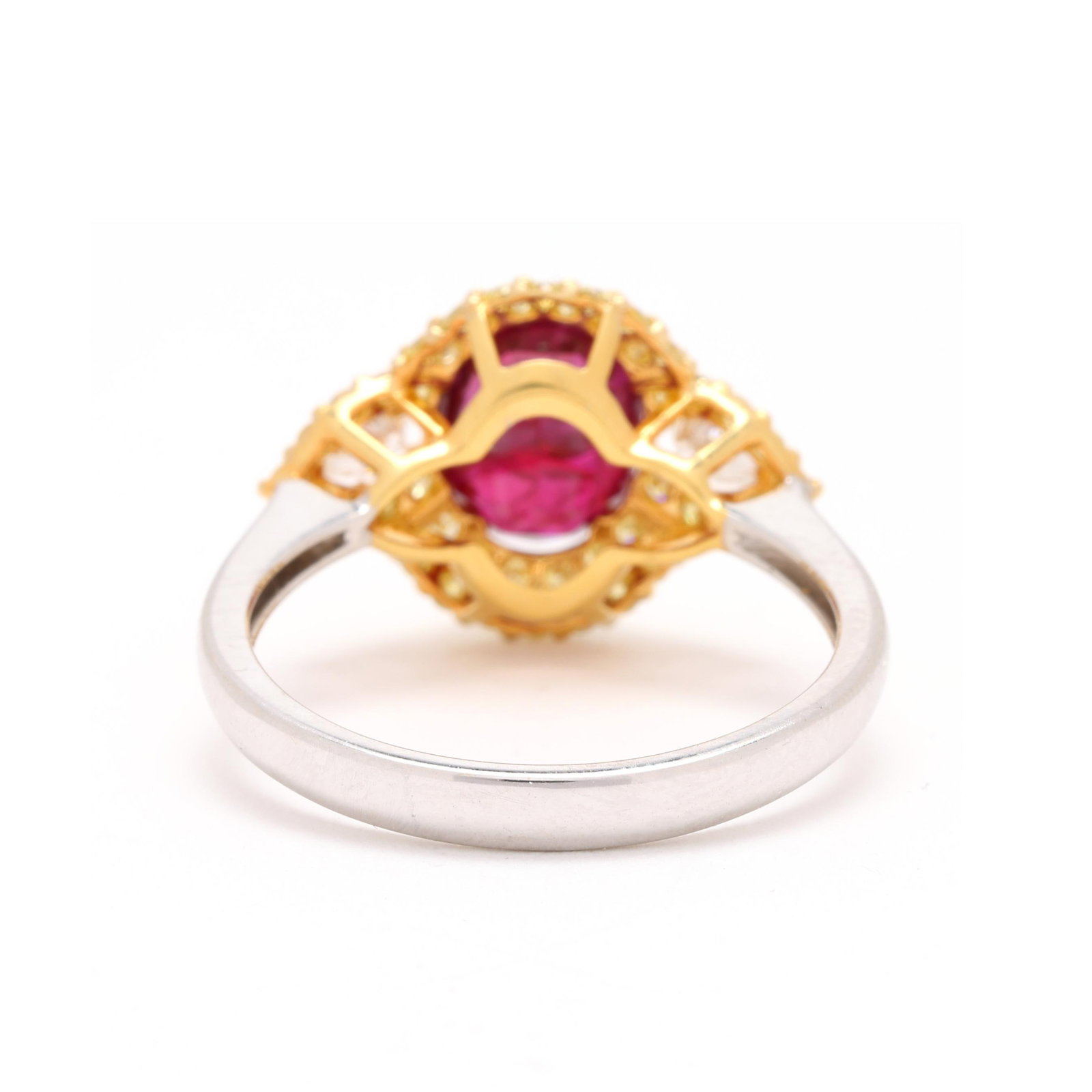 Bi-Color Gold, Ruby, and Diamond Ring - 3