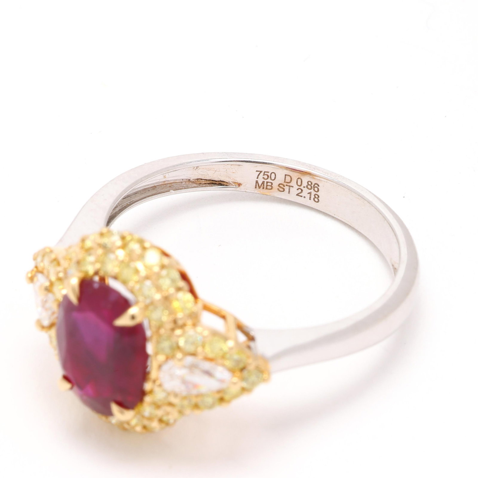 Bi-Color Gold, Ruby, and Diamond Ring - 5