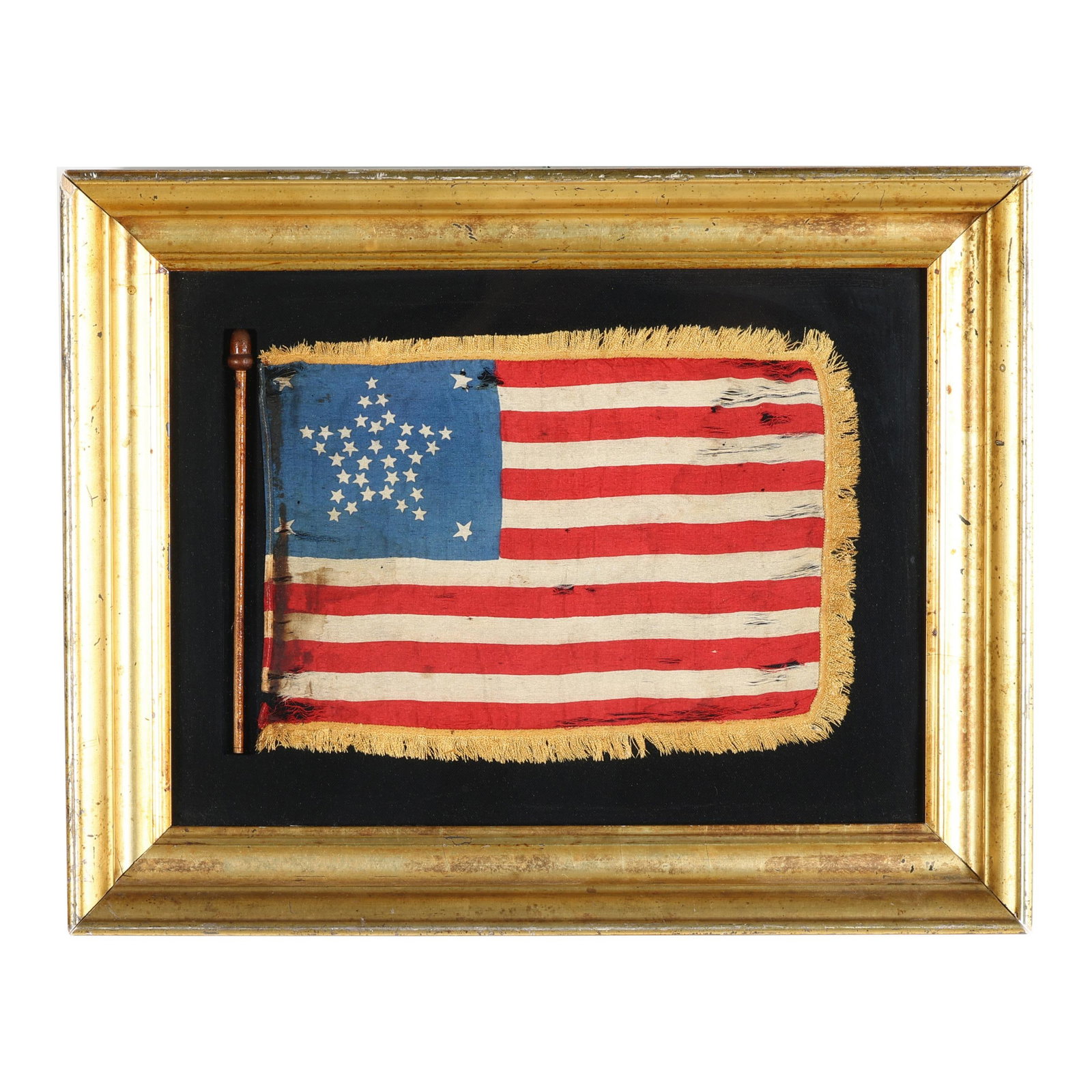 Thirty-Seven Star Parade Flag with Extremely Rare "Great Star" Configuration (1 of 5)