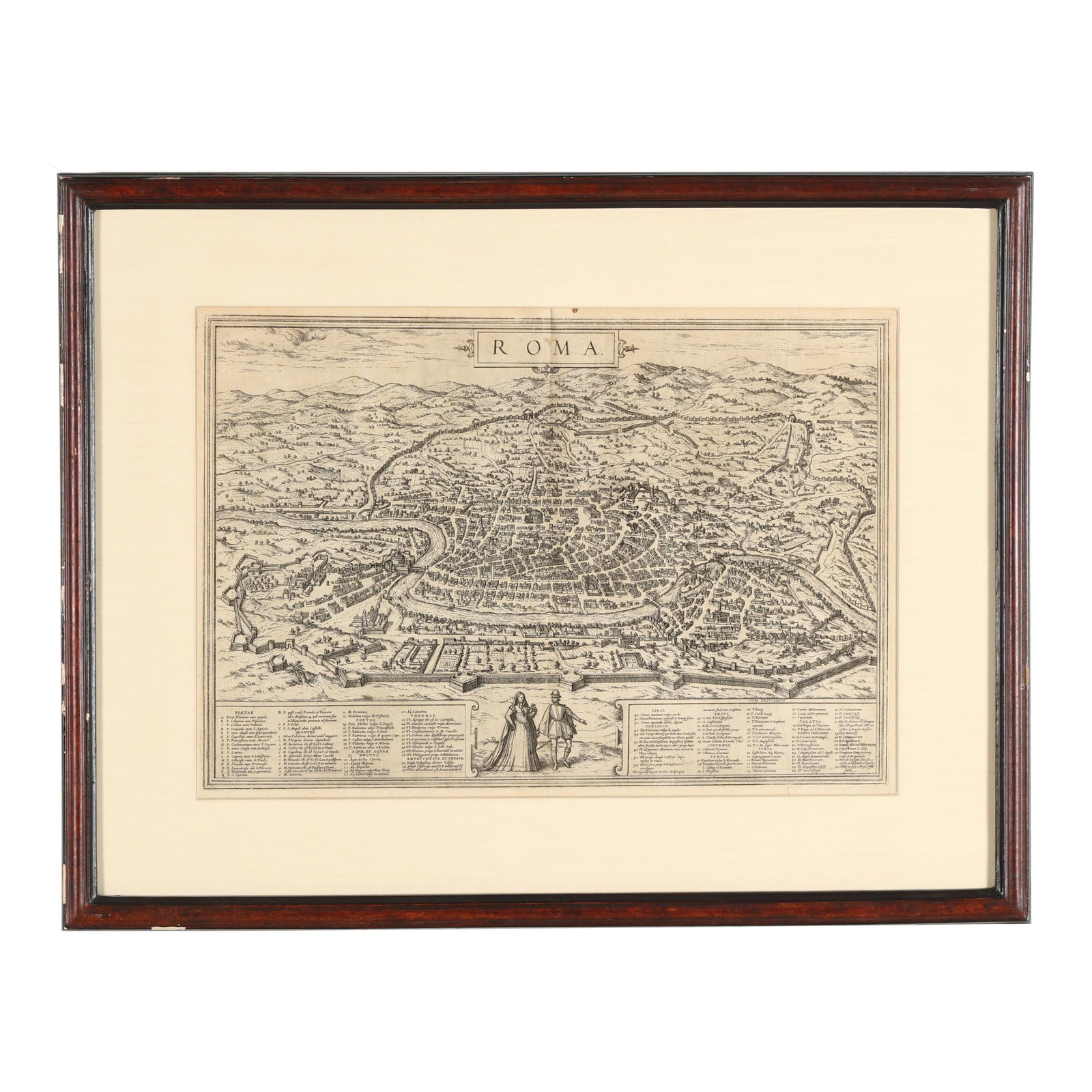 Braun and Hogenberg's Remarkably Detailed Bird's-Eye Plan of Rome (1 of 8)