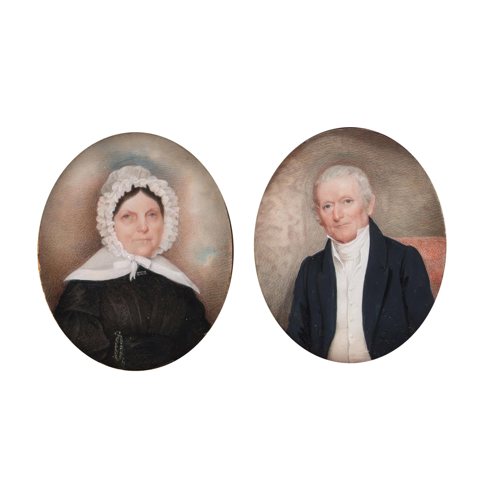 Charles Fraser (American, 1782-1860), Miniature Portraits of Mr. and Mrs. Joseph Sanford Barker (1 of 8)