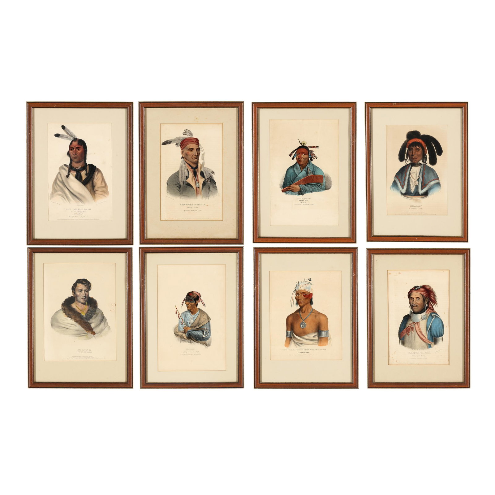 McKenney and Hall (19th Century), Eight Works from History of the Indian Tribes of North America (1 of 20)