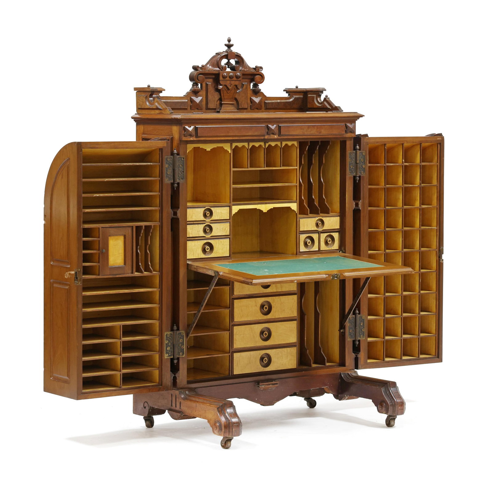 W.S. Wooton, Renaissance Revival Walnut Wooton Desk (1 of 20)