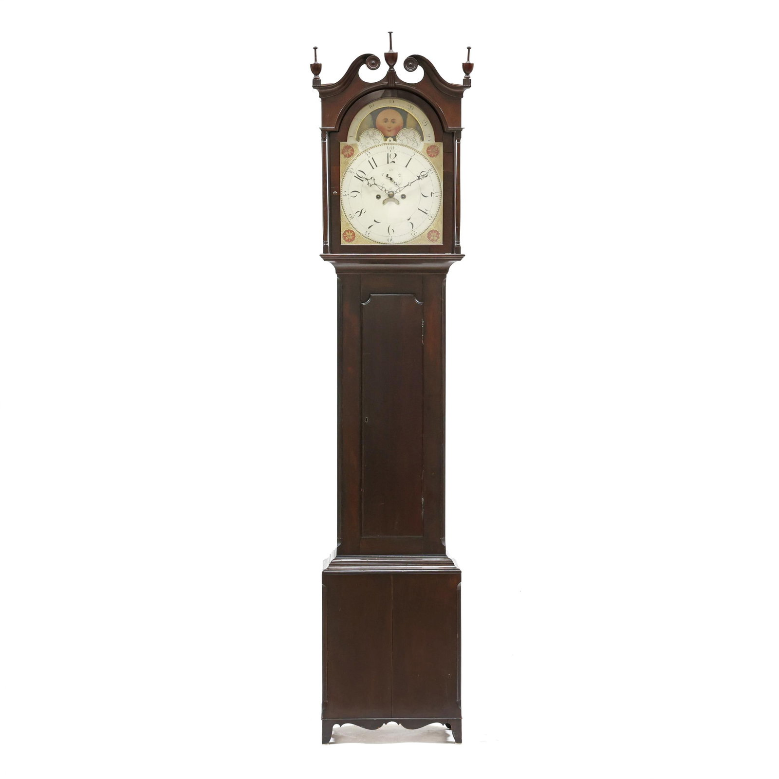 American Hepplewhite Cherry Tall Case Clock, Philadelphia Family Provenance (1 of 20)
