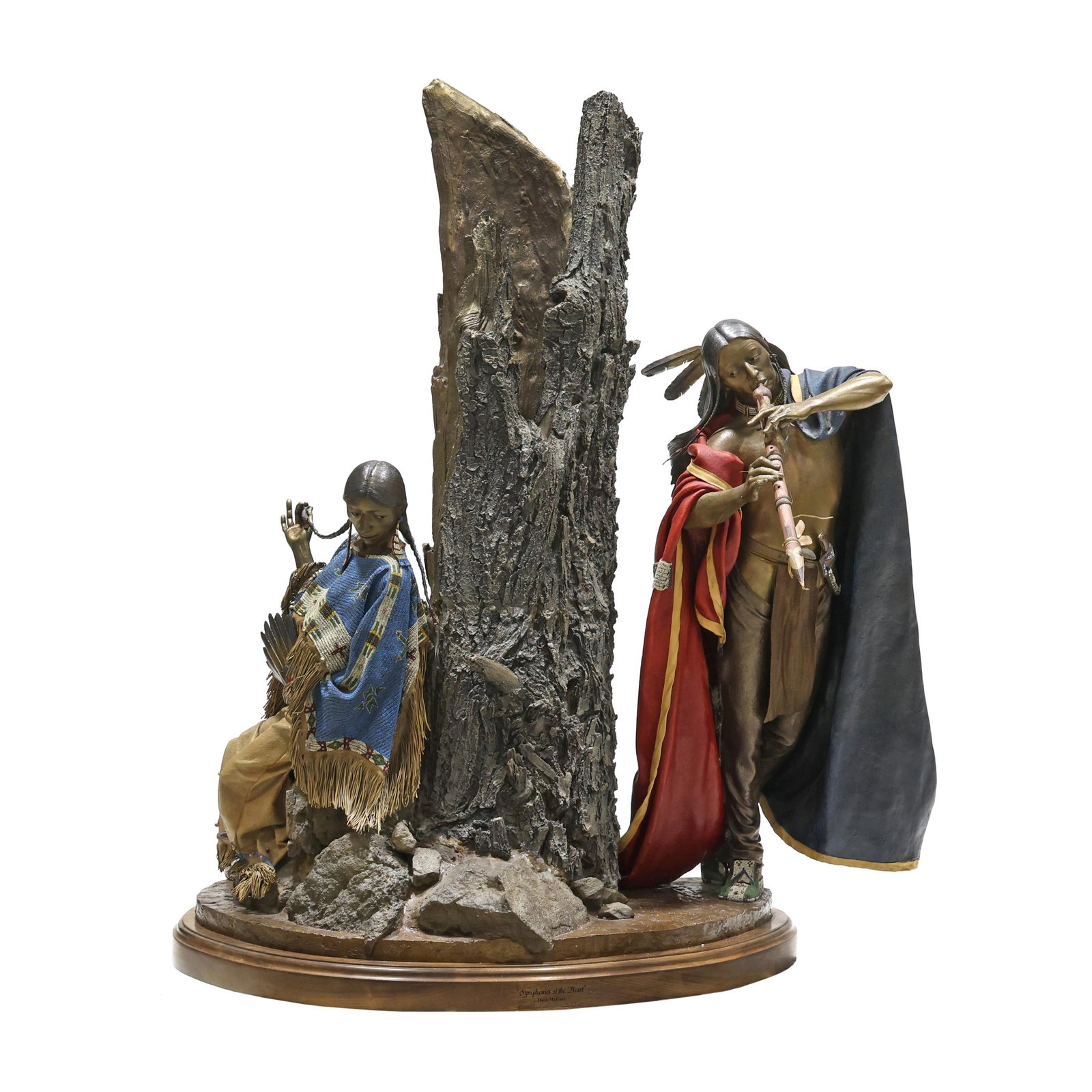 Dave McGary (American, 1958-2013), Symphonies of the Heart, Masterwork: Dave McGary (American, 1958-2013), Symphonies of the Heart, Masterwork 1999, Warrior Series, bronze with hand-detailed patina and polychrome, edition number 5/40, with artist signature and fingerprint