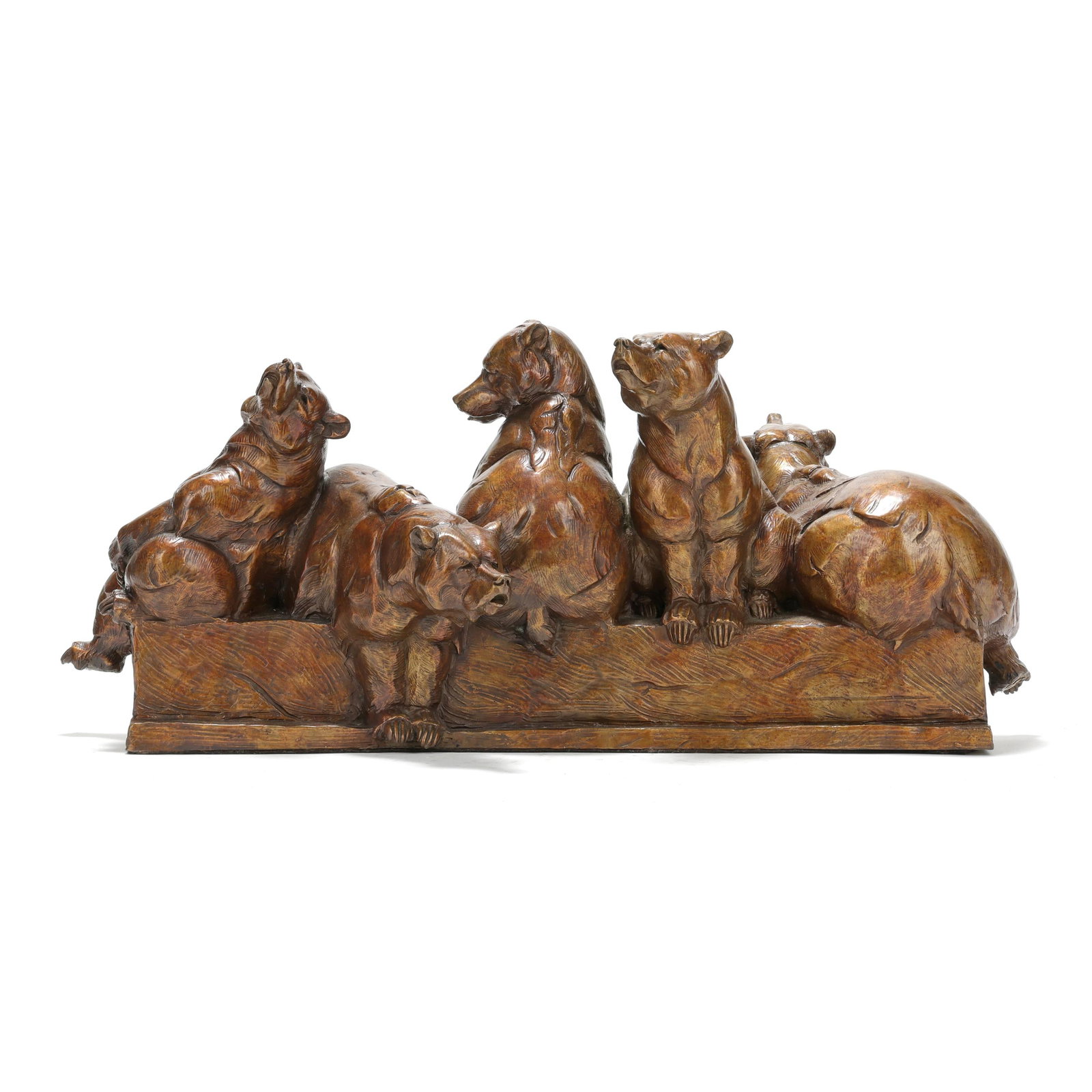 Dan Ostermiller (American, CO, WY, b. 1956), Bearing Wall , Artist Proof: Dan Ostermiller (American, CO, WY, b. 1956), Bearing Wall, Artist Proof 1999, patinated bronze, edition numbered AP/20, with signature and date to the plinth side. Includes copy of the Gallery purchas