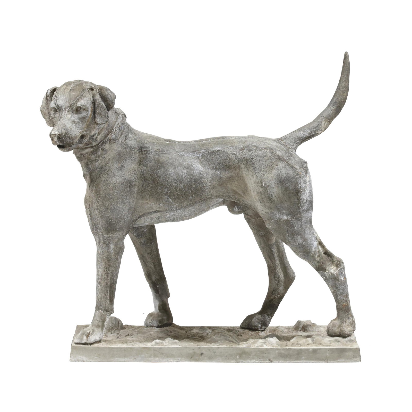 J.W. Fiske Manufacturer, American Zinc Statue of Morley's Dog (1 of 10)