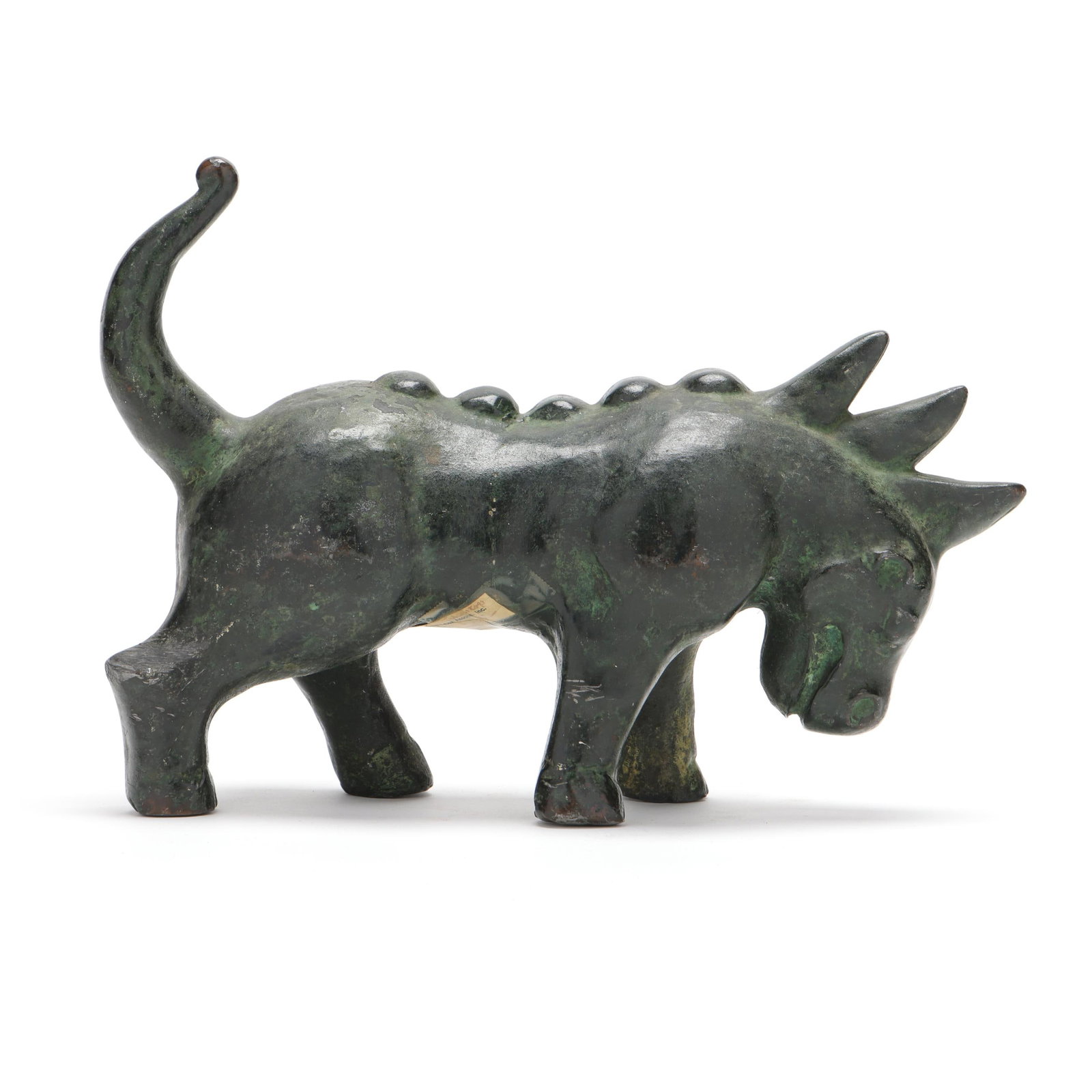 Warren E. Cox (American, b. 1895), Patinated Model of a Mythical Tricorn Qilin (1 of 7)