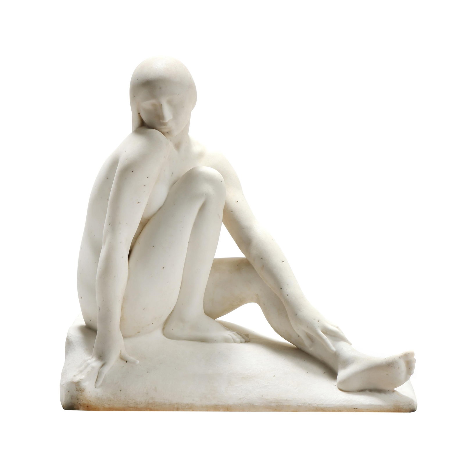 Attilio Piccirilli (Italian/American,1866-1945), Carved Marble Model of a Seated Nude (1 of 7)