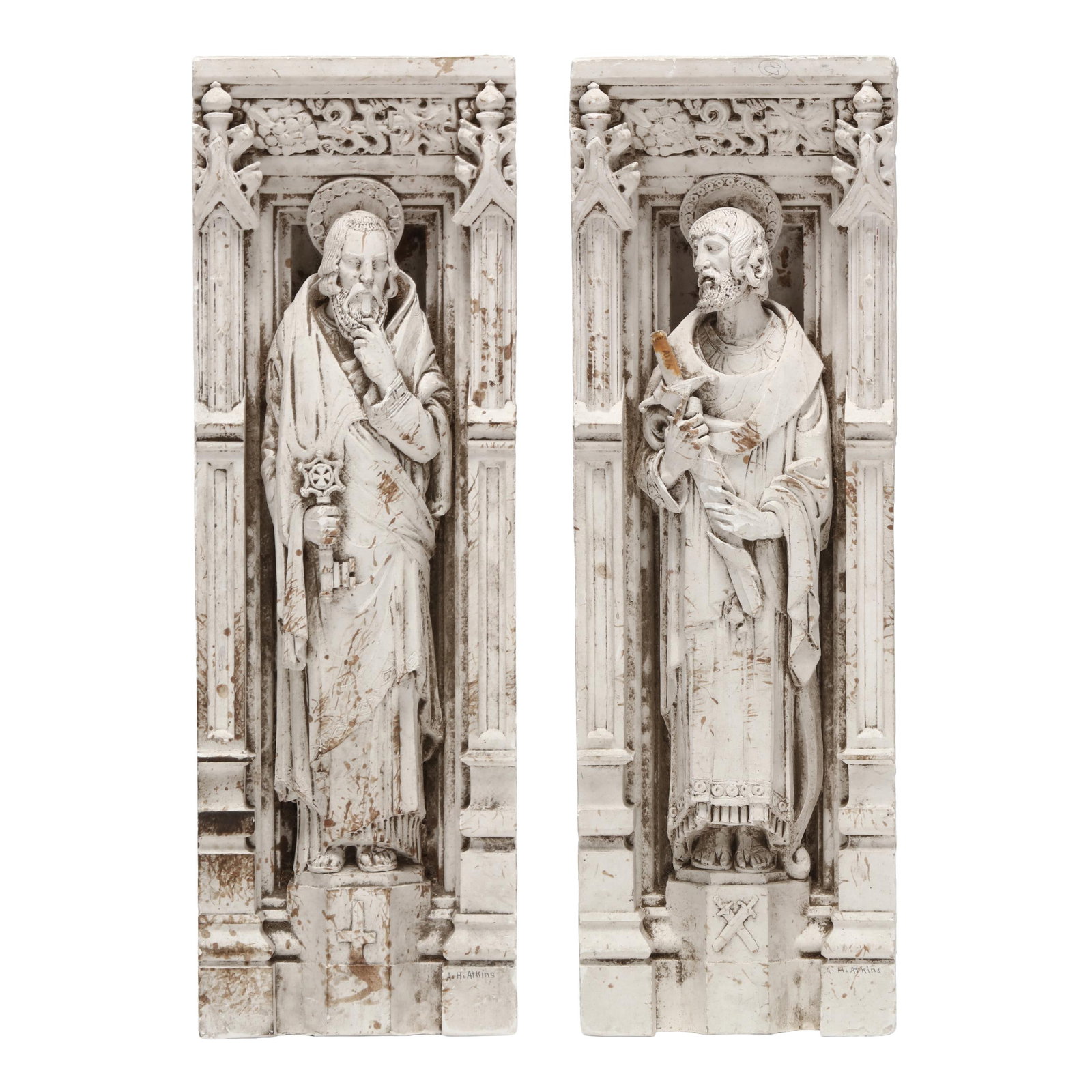 Albert Henry Atkins (American, 1880-1951) (RA 1920-1951), Two Plasterwork Models of a Saint for the (1 of 10)