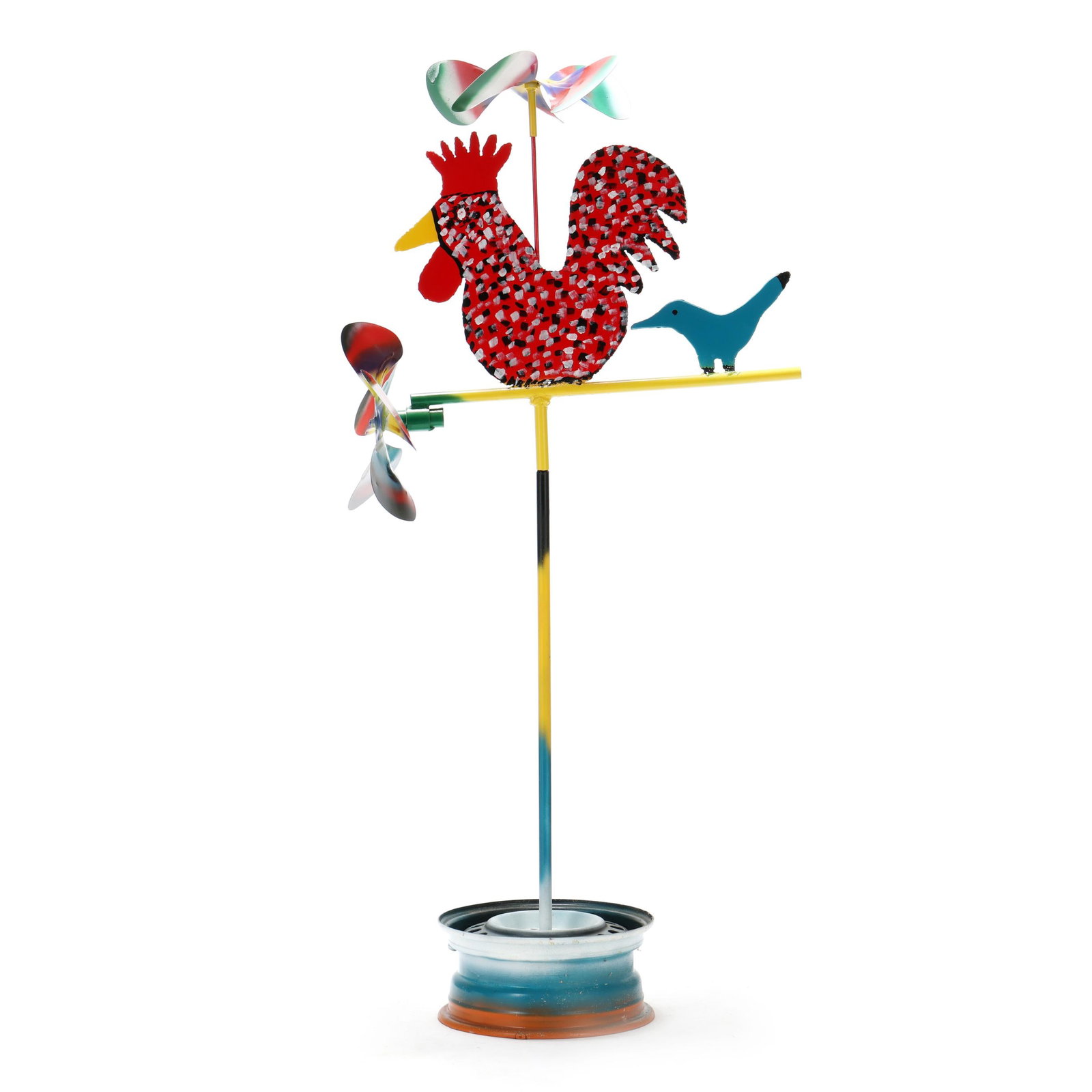 Vollis Simpson (NC, 1919-2013), Kinetic Folk Art Rooster and Bluebird Whirligig (1 of 6)