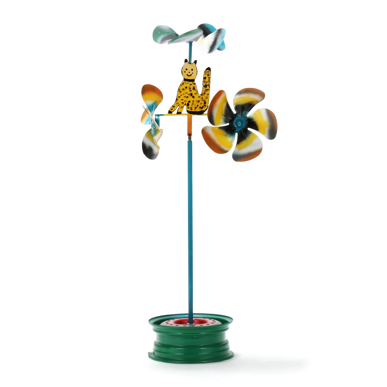 Vollis Simpson (NC, 1919-2013), Kinetic Folk Art Cat Whirligig (1 of 6)