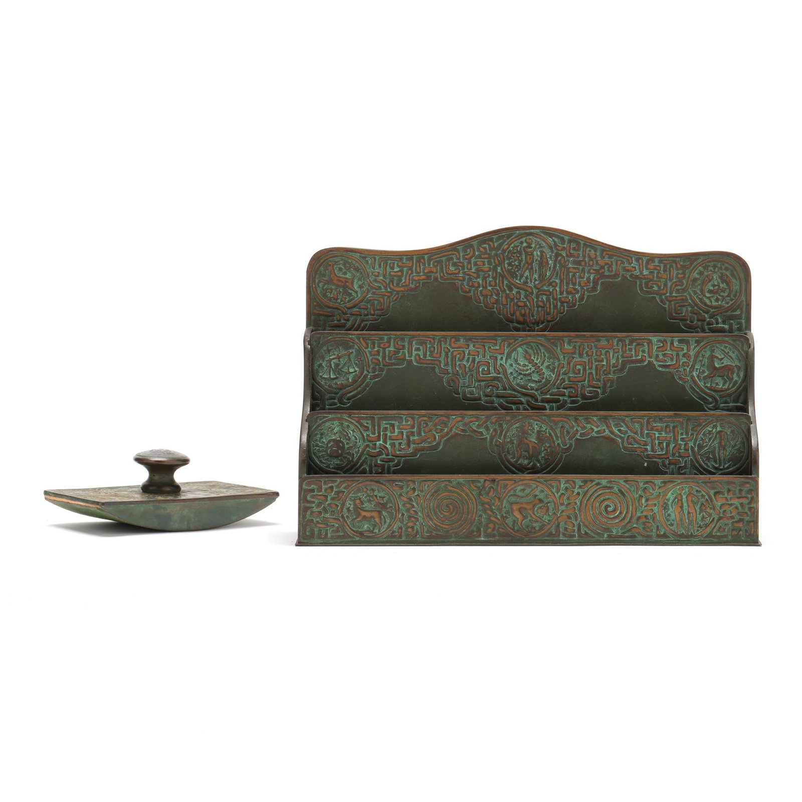 Tiffany Studios, Zodiac Paper Rack and Rocker Blotter (1 of 12)