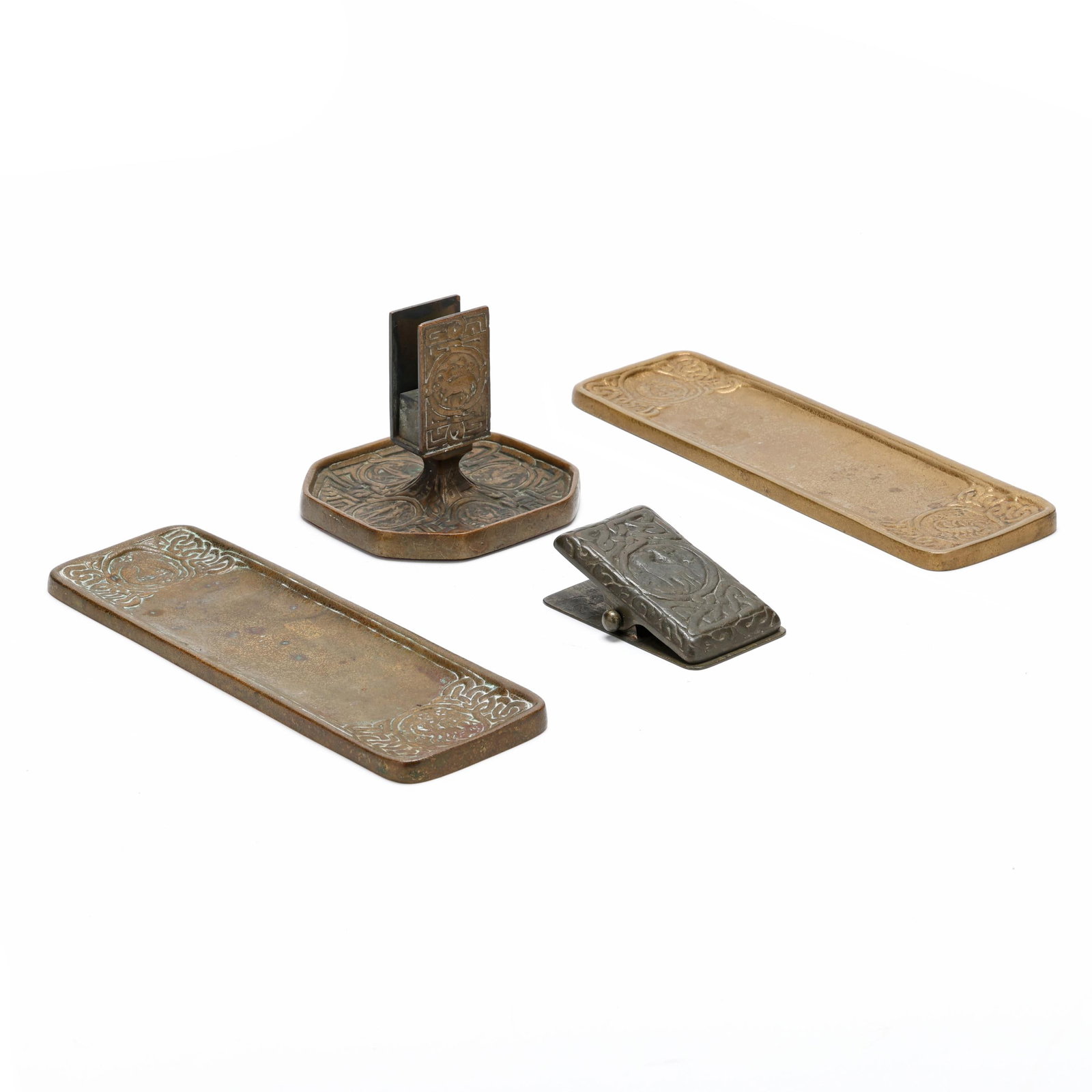 Tiffany Studios, Zodiac Match Stand, Letter Clip, and Pen Trays (1 of 11)
