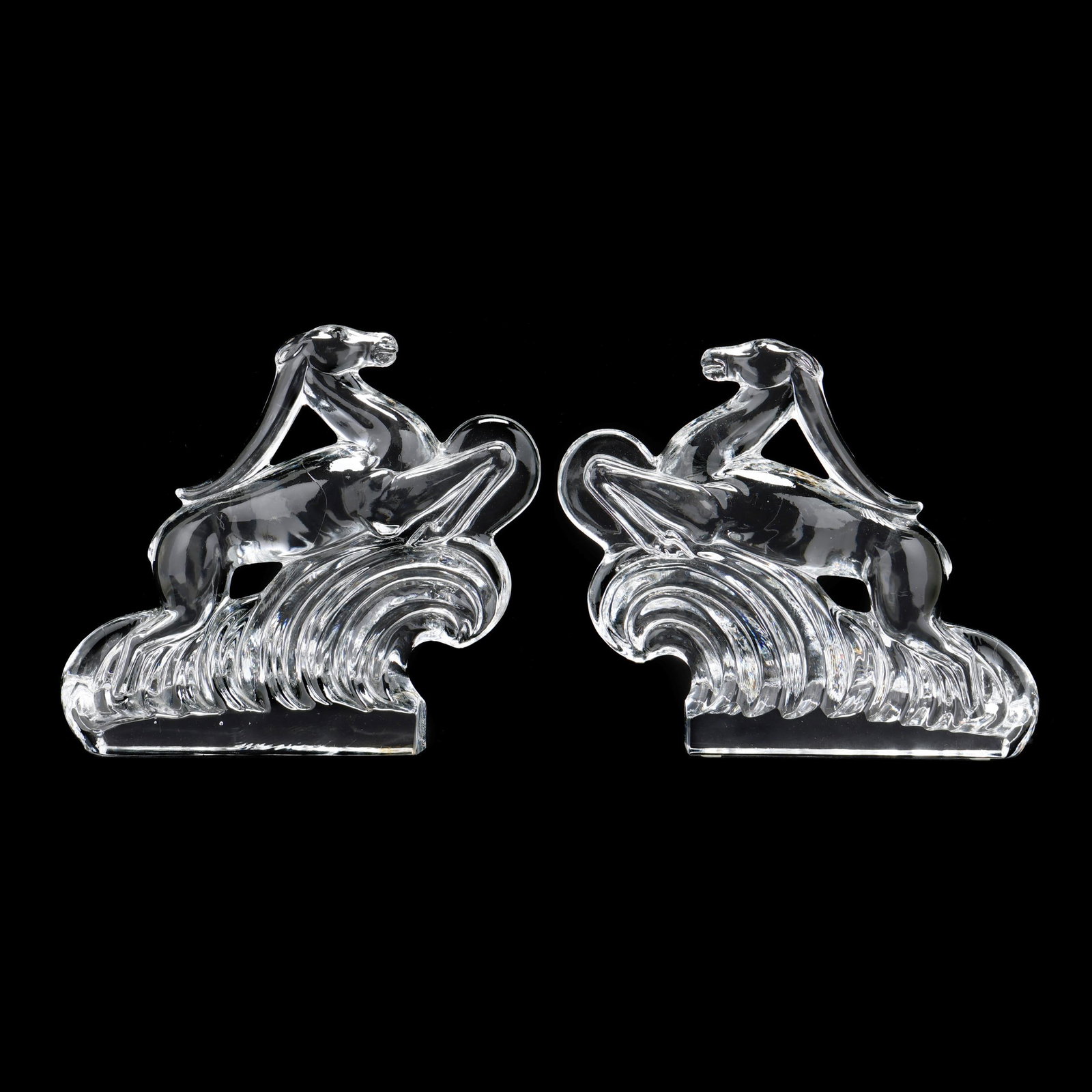 Steuben, Pair of Art Deco Glass Gazelles (1 of 9)