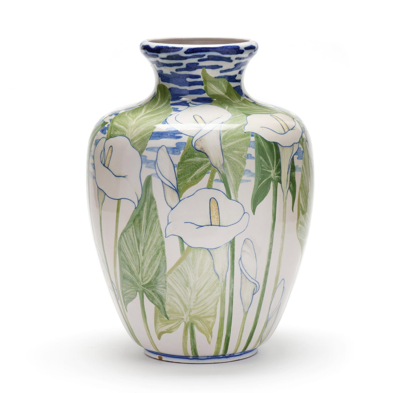 Galileo Chini (Italian, 1873-1956), Rare Large Calla Lily Vase (1 of 15)