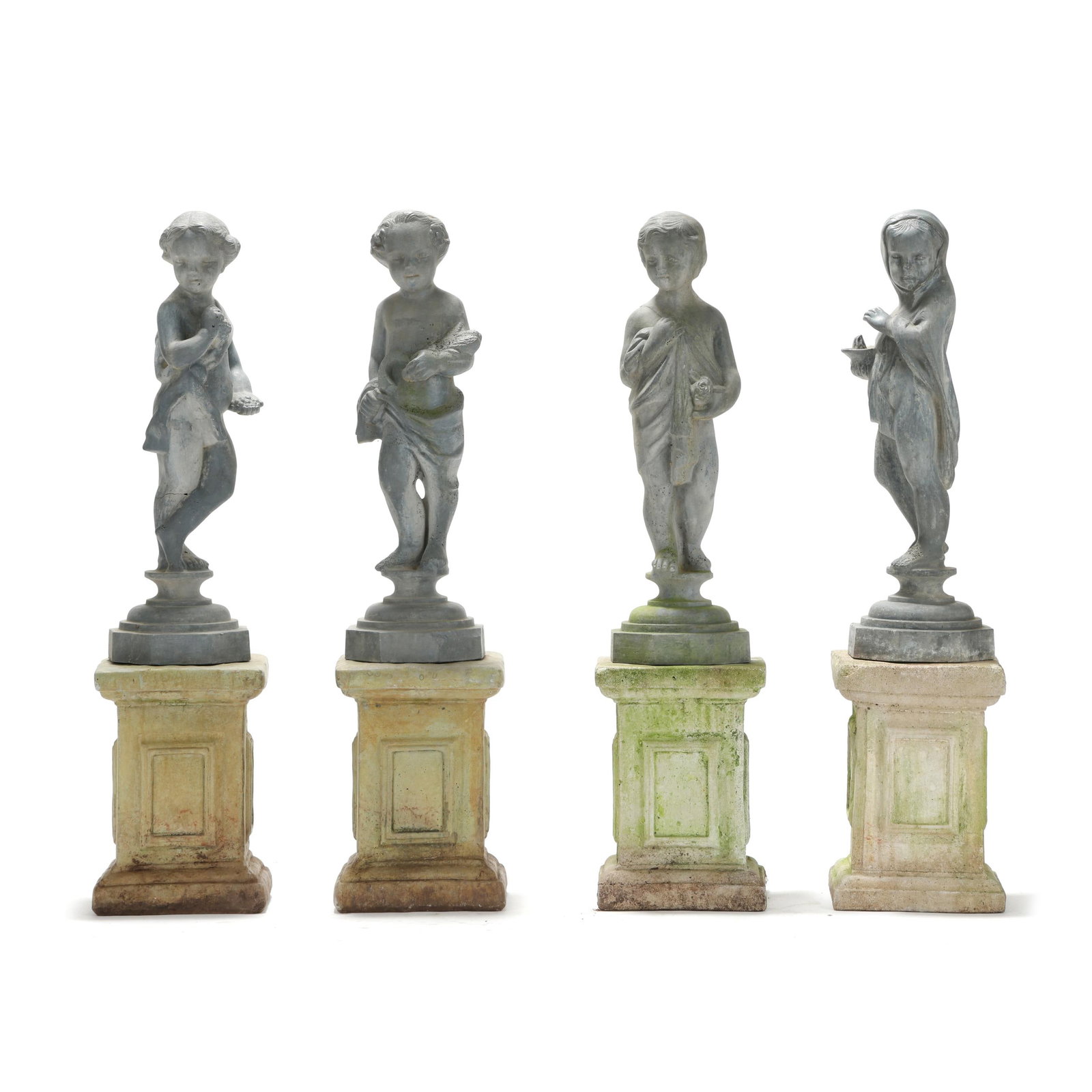 Four Neoclassical Style Lead Garden Putti Statues of the Four Seasons (1 of 12)
