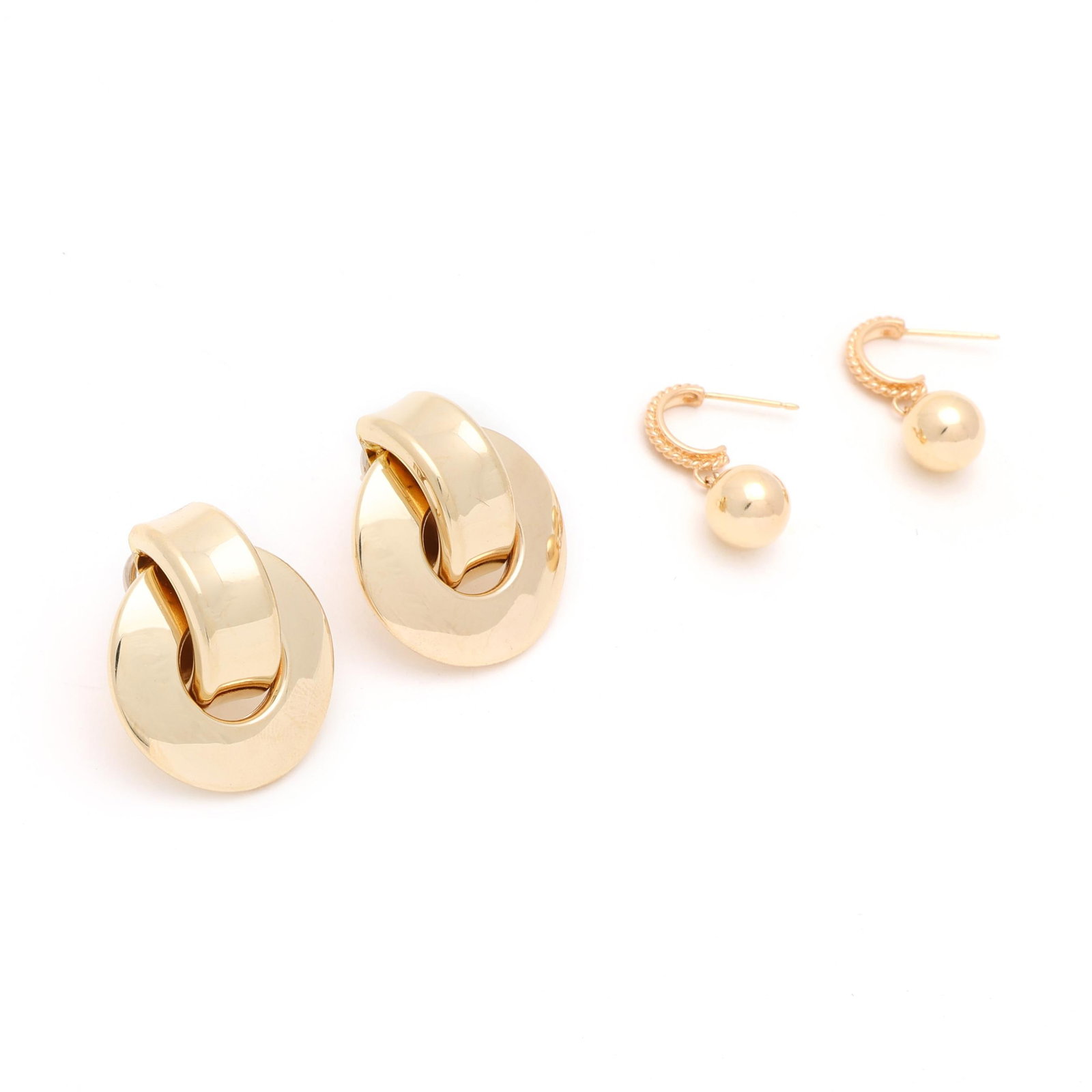 Two Pairs of Gold Earrings (1 of 10)