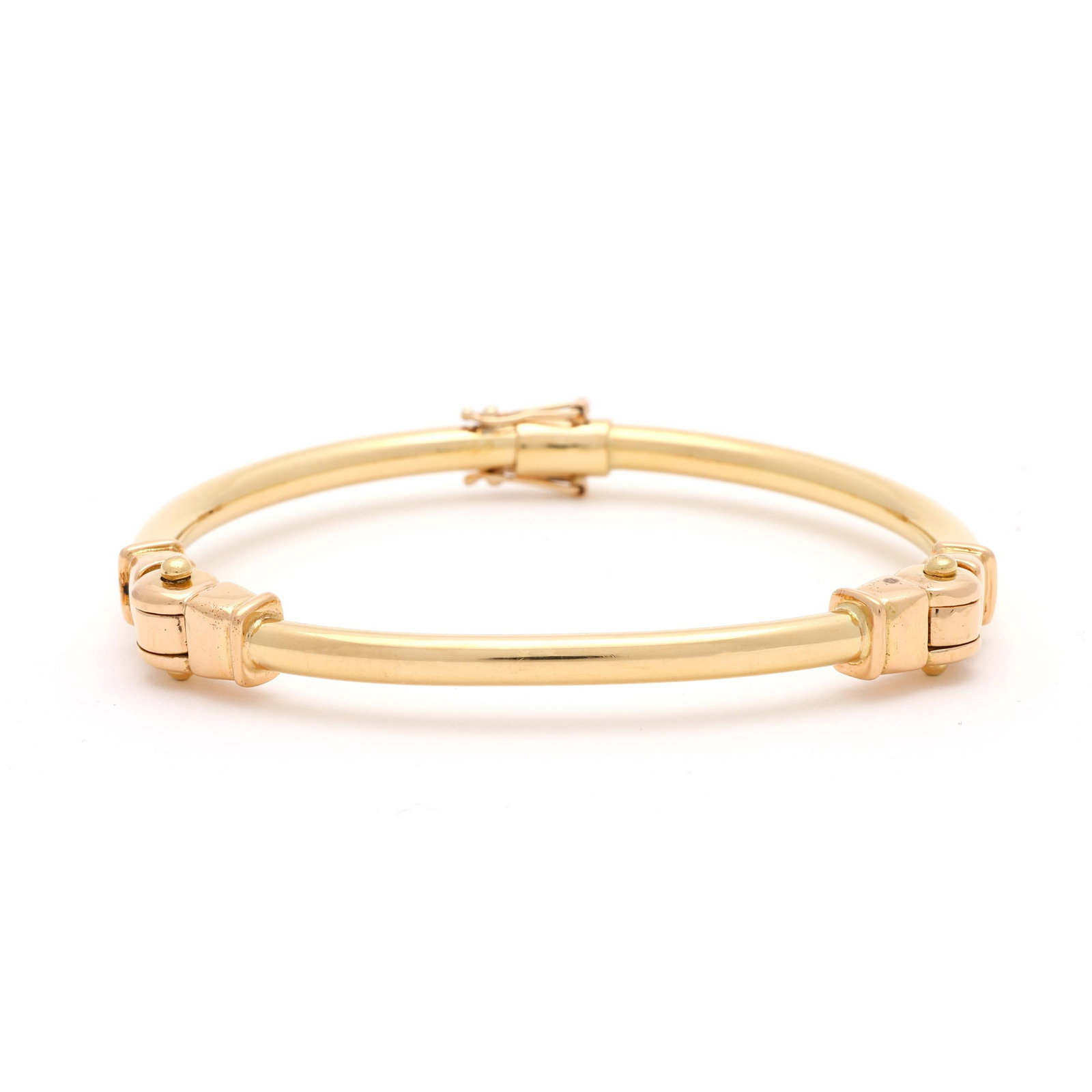 Gold Hinged Bangle, Italy (1 of 7)