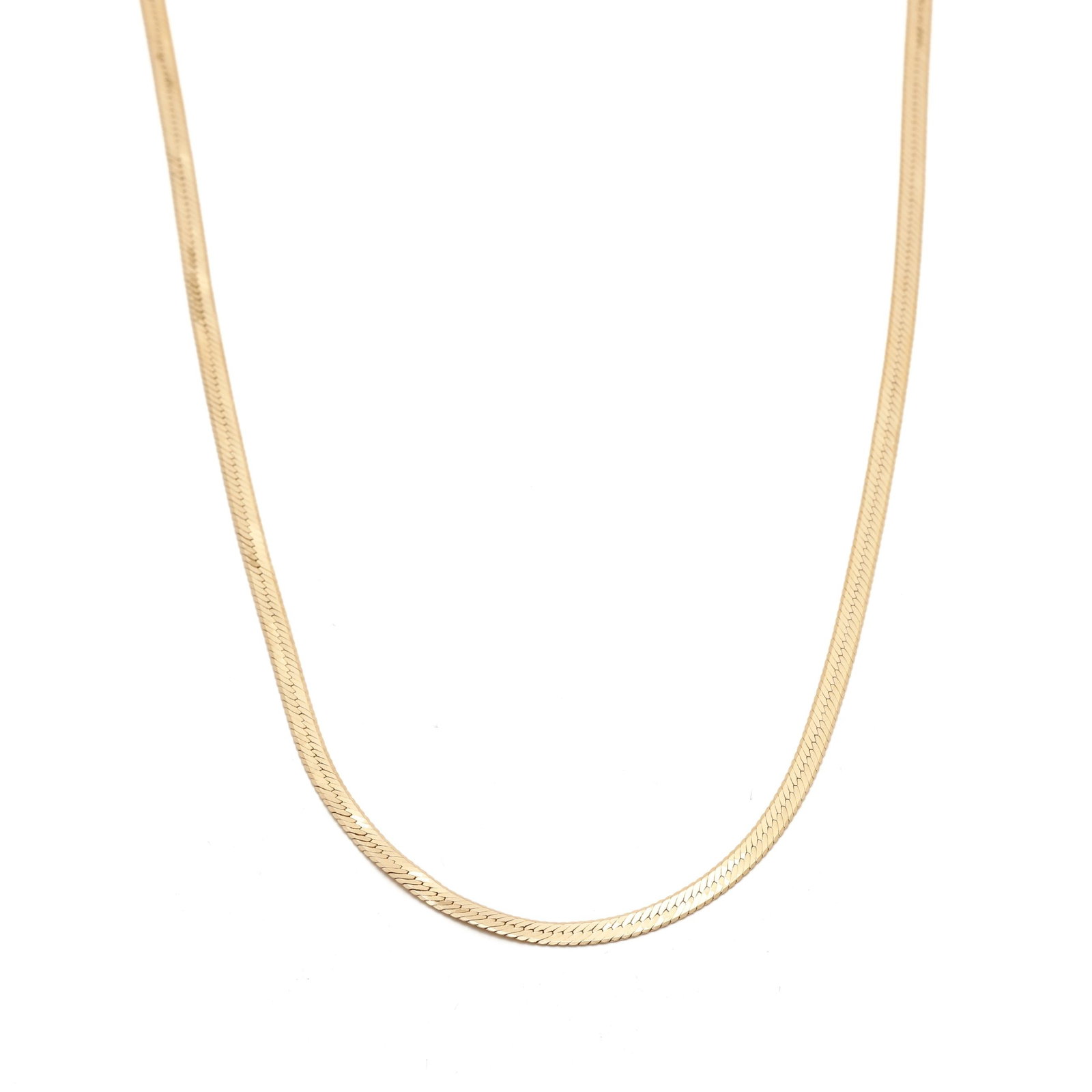 Gold Herringbone Chain, Italy (1 of 4)