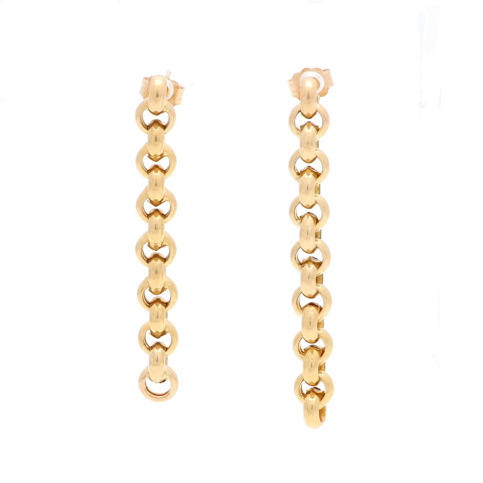 Gold Rolo Link Drop Earrings (1 of 4)