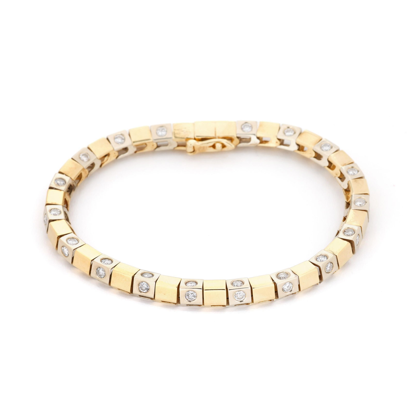 Bi-Color Gold and Diamond Bracelet (1 of 7)