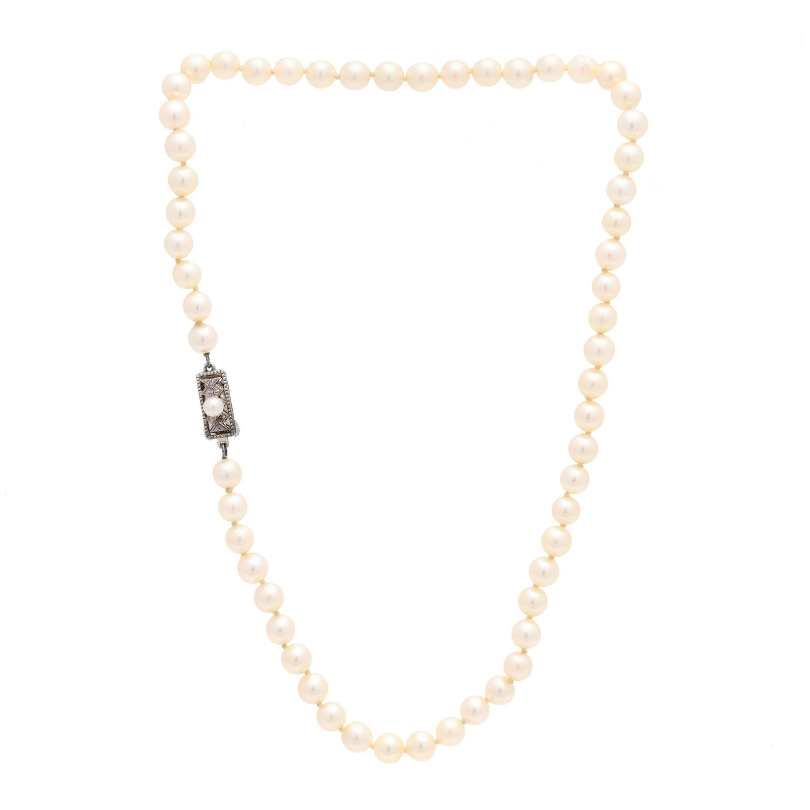 Single Strand Pearl Necklace, Mikimoto (1 of 2)