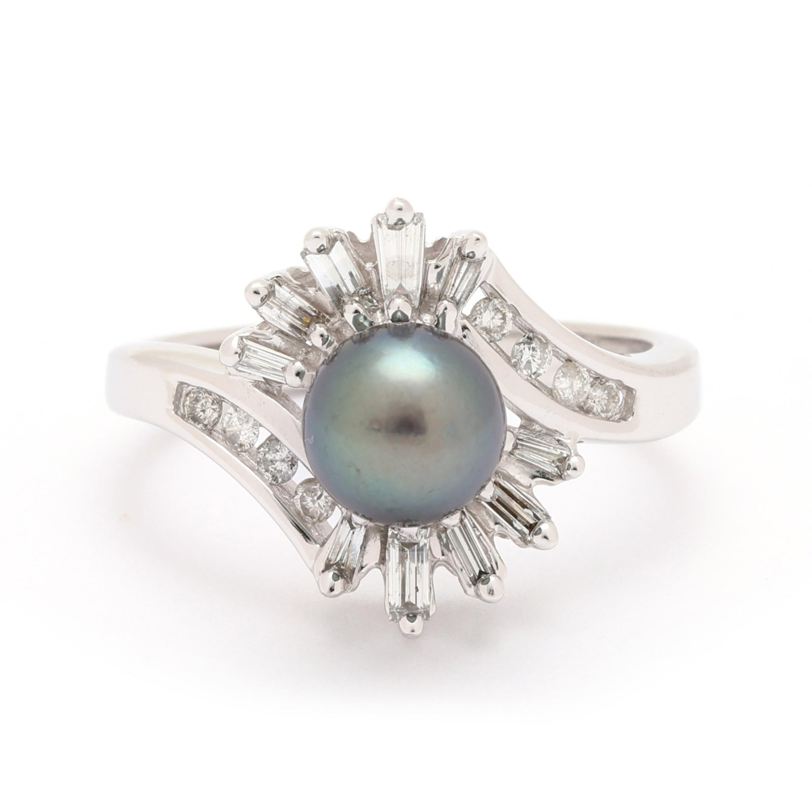 White Gold, Pearl, and Diamond Ring (1 of 5)