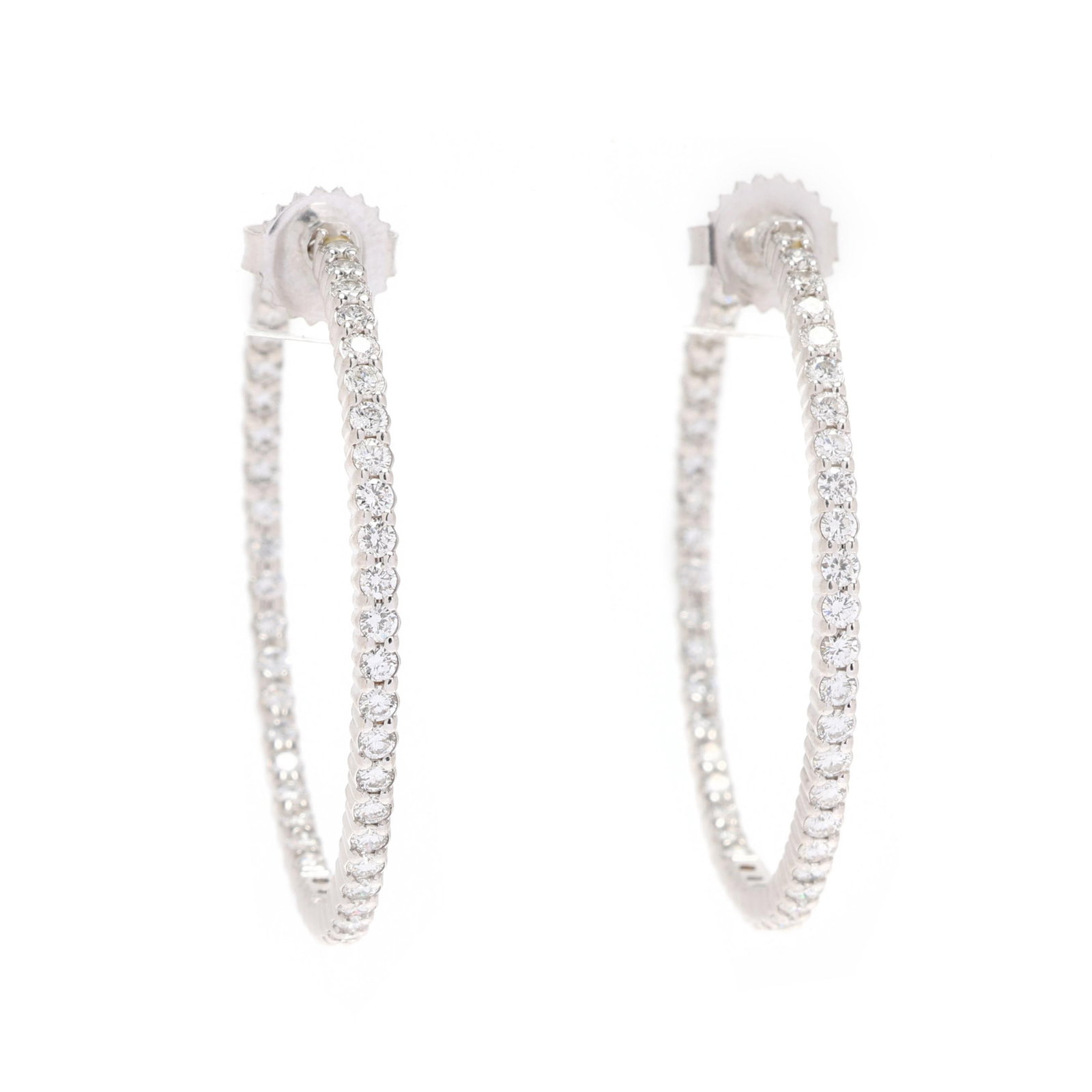Gold and Diamond Hoop Earrings, Kwiat (1 of 5)