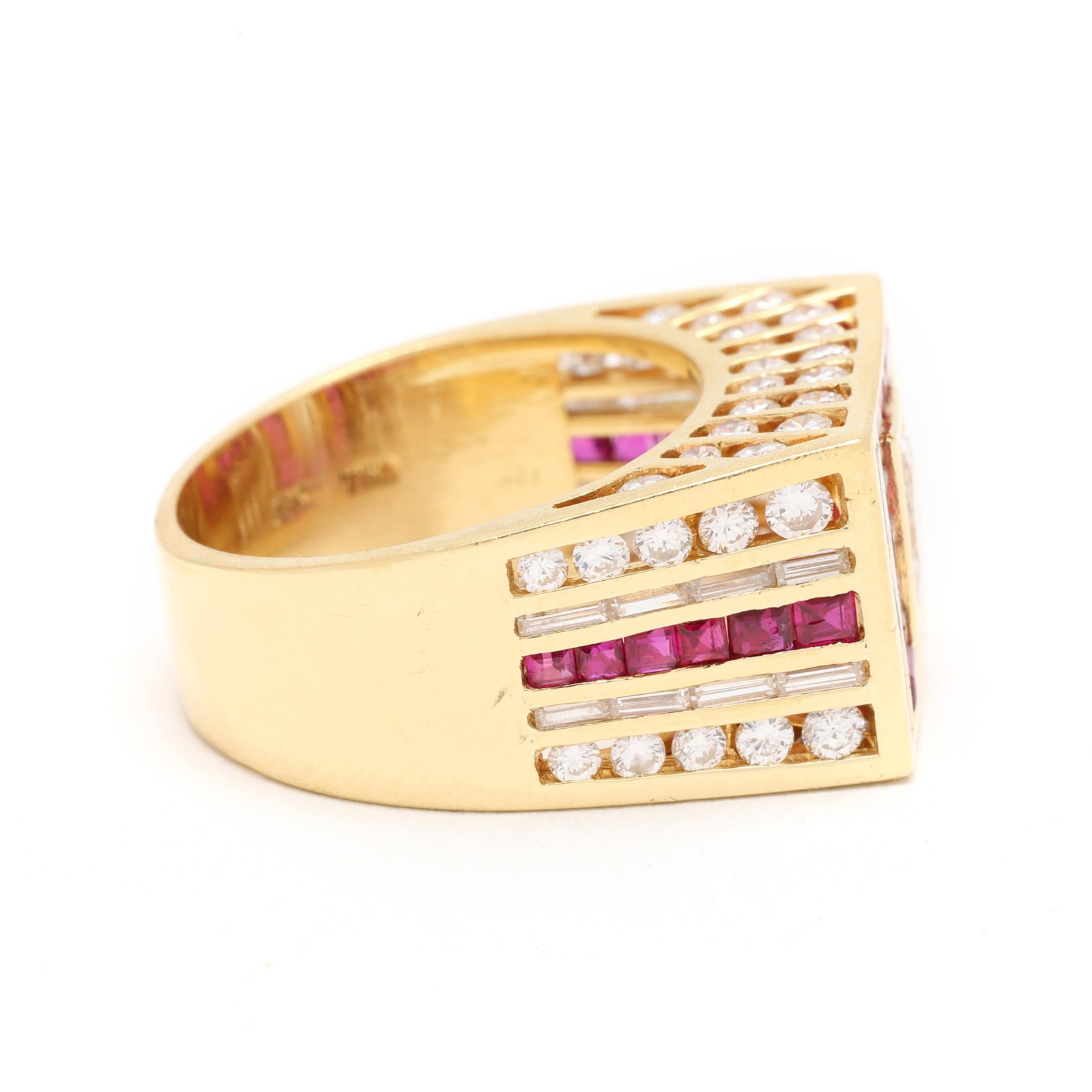 Gold, Ruby, and Diamond Ring - 2