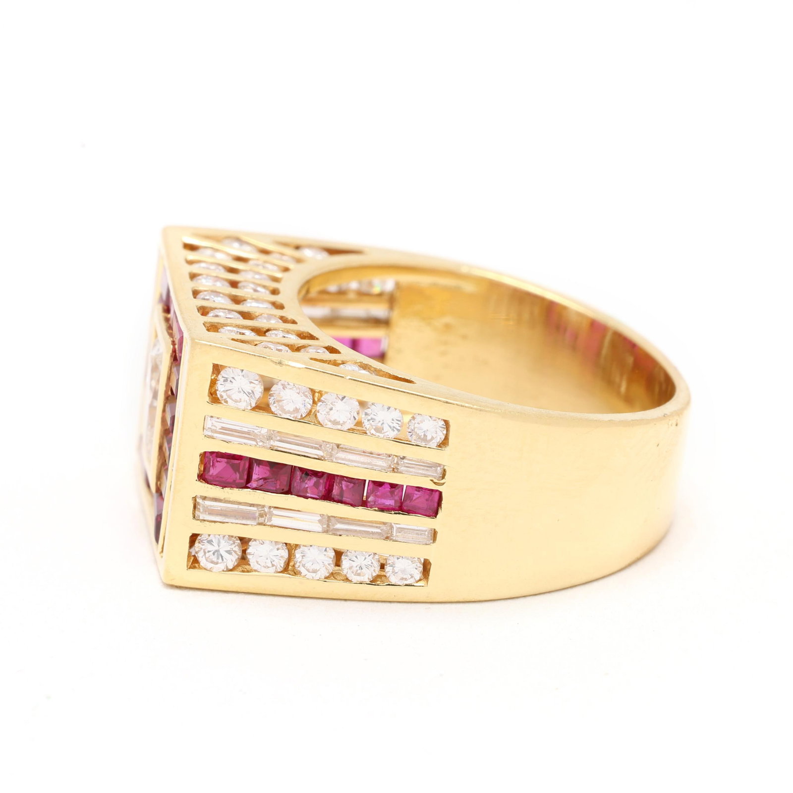 Gold, Ruby, and Diamond Ring - 4