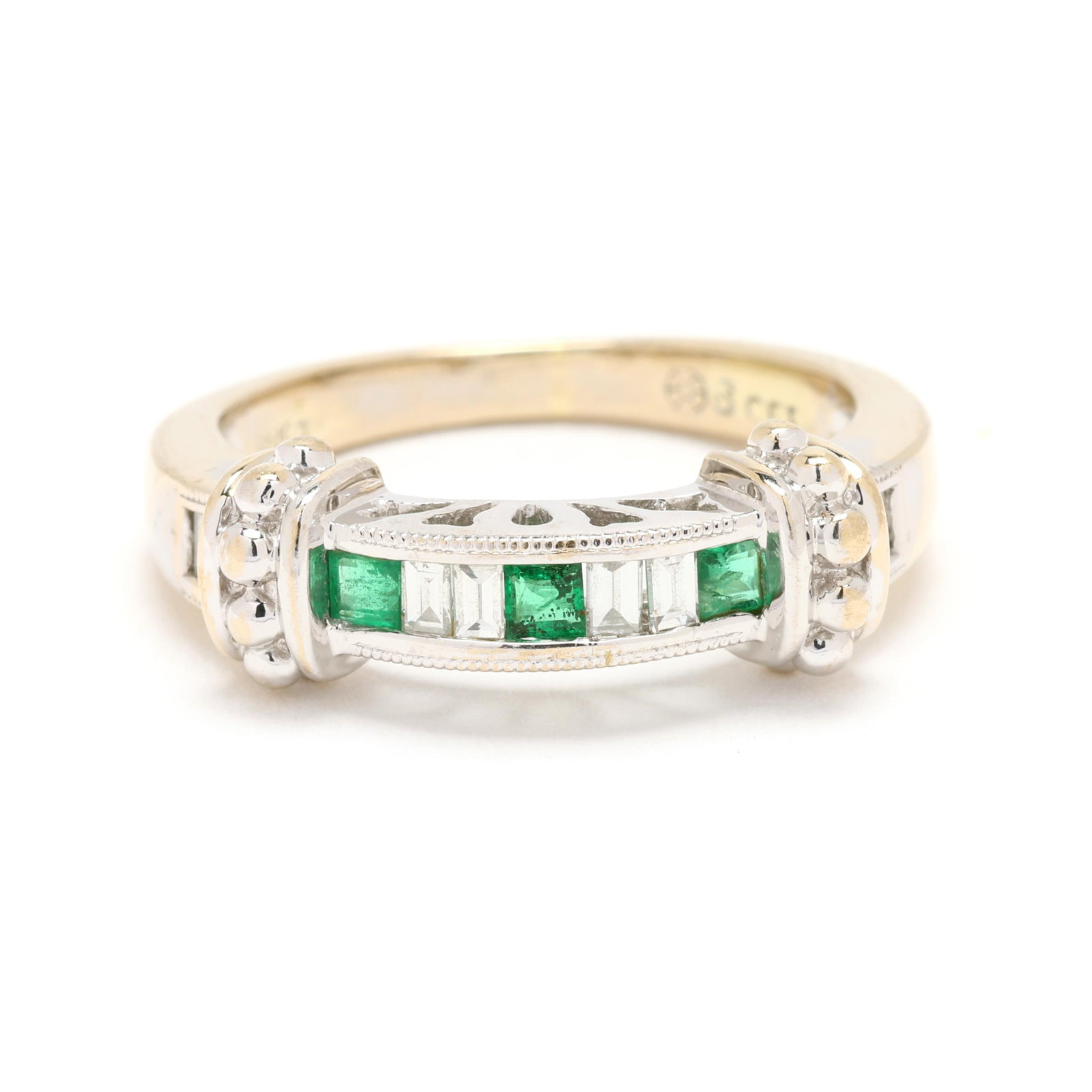 Gold, Emerald, and Diamond Ring (1 of 6)