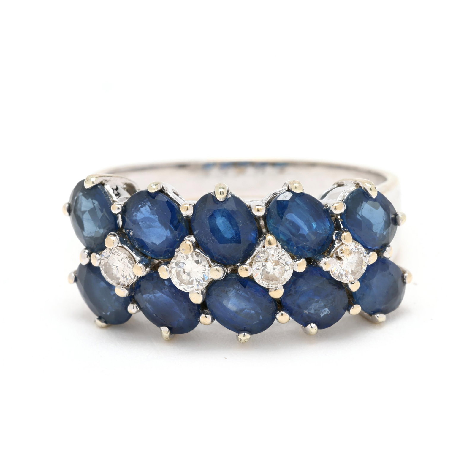 White Gold, Sapphire, and Diamond Ring (1 of 7)