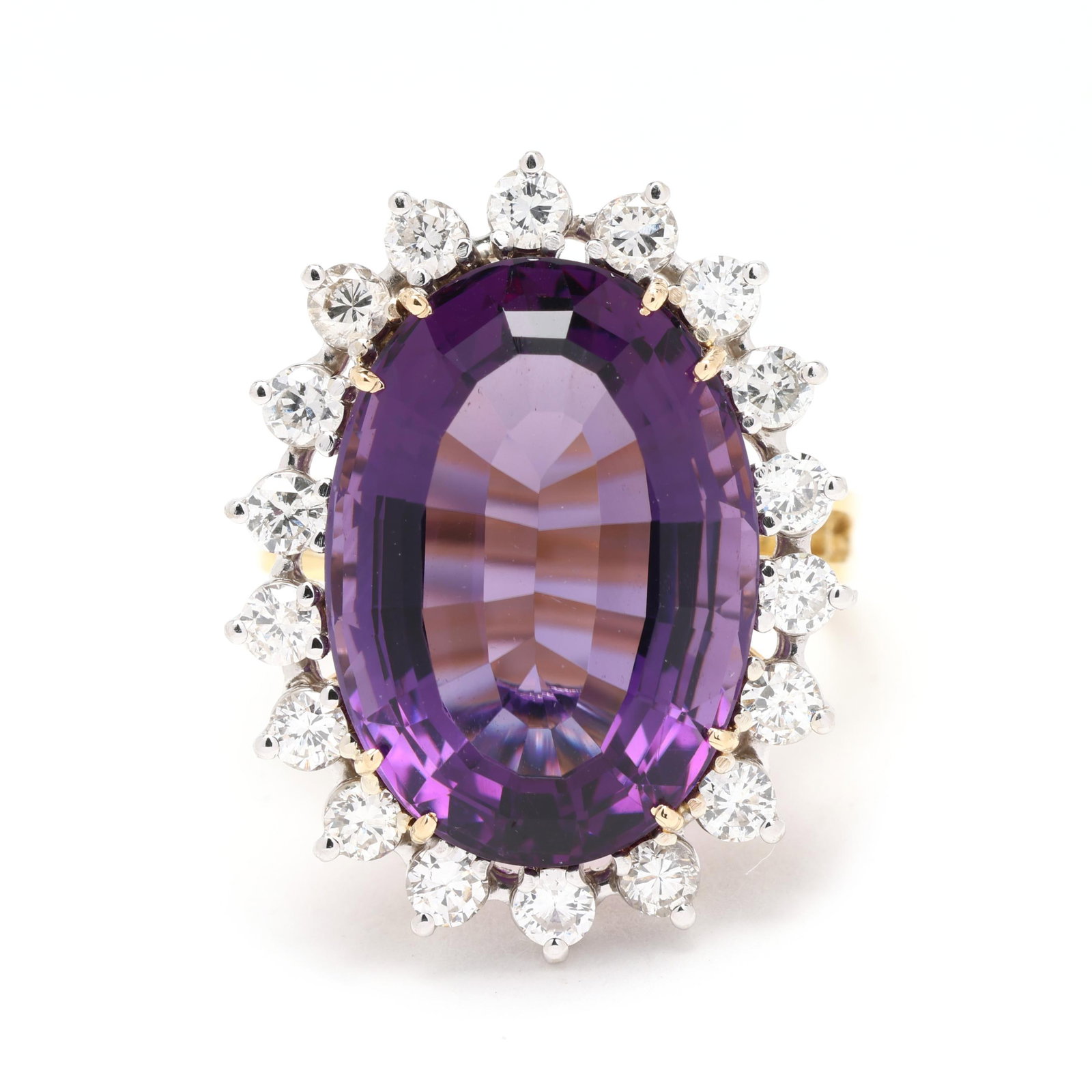Gold, Amethyst, and Diamond Ring (1 of 5)
