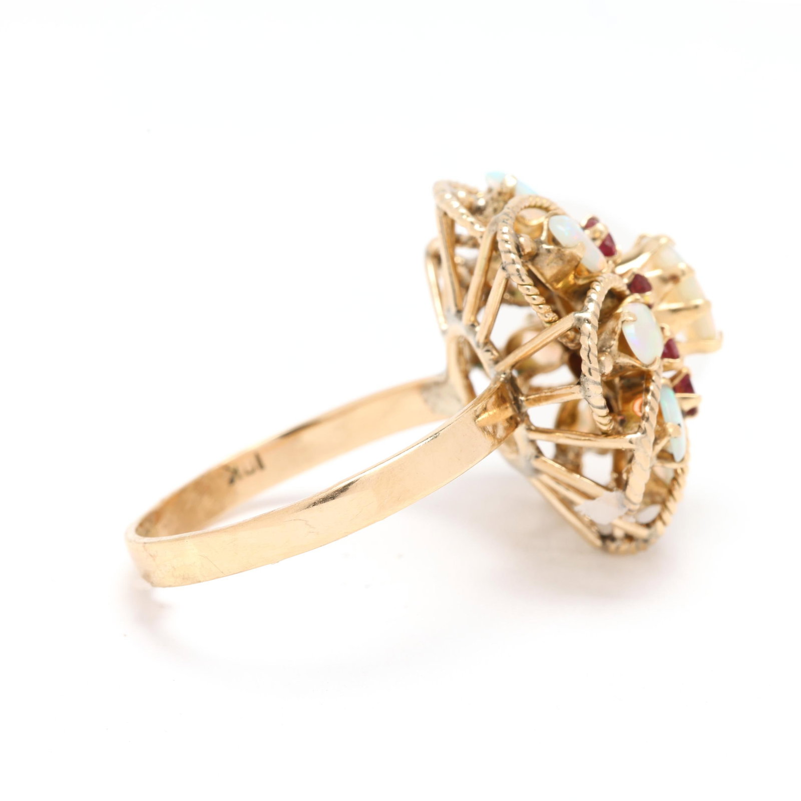 Gold, Opal, and Ruby Ring - 2