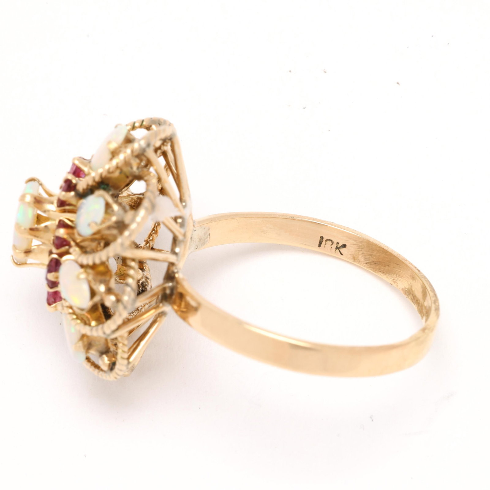 Gold, Opal, and Ruby Ring - 5