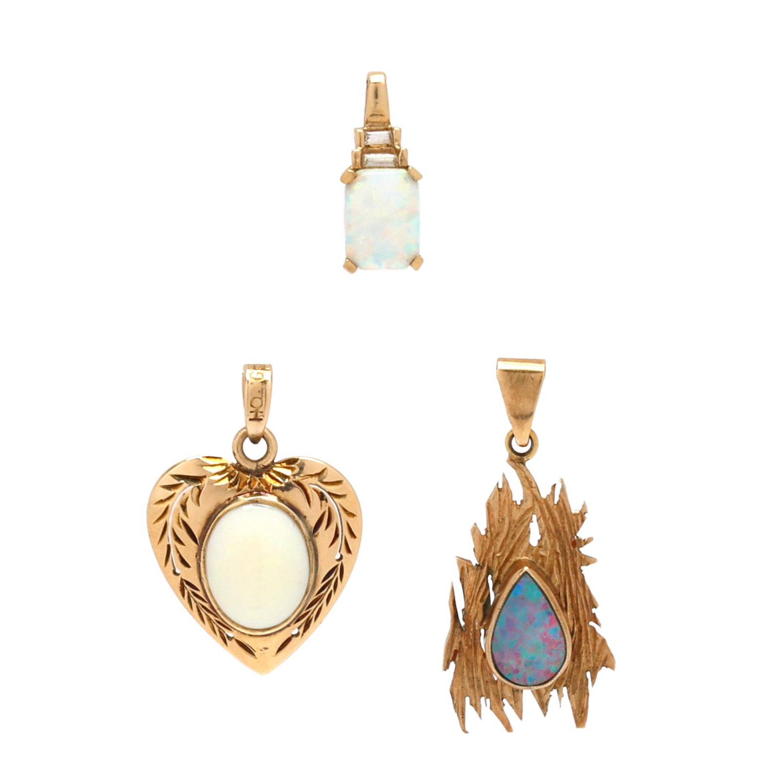 Three Gold and Opal Pendants (1 of 7)
