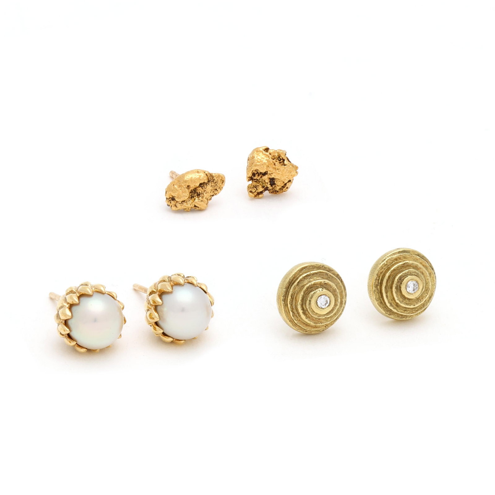 Group of Gold and Gem-Set Stud Earrings (1 of 9)