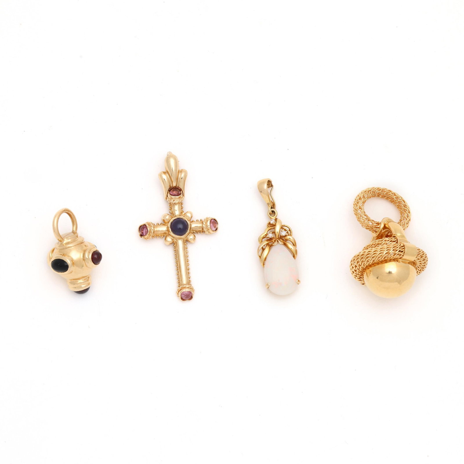Group of Four Gold and Gem-Set Charms (1 of 4)