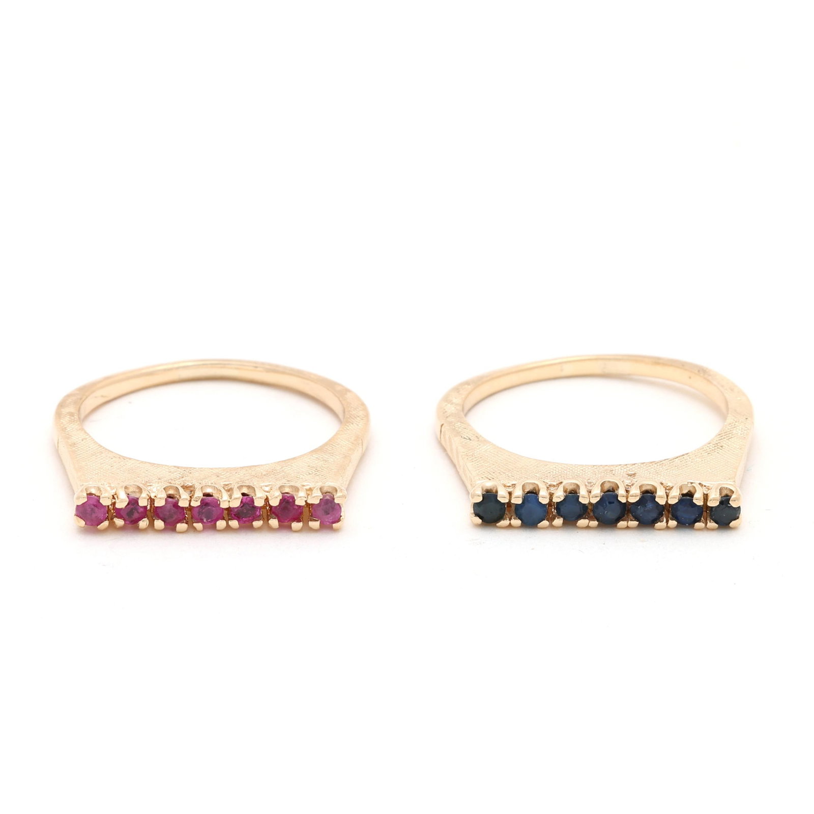 Pair of Gold and Gem-Set Rings (1 of 6)
