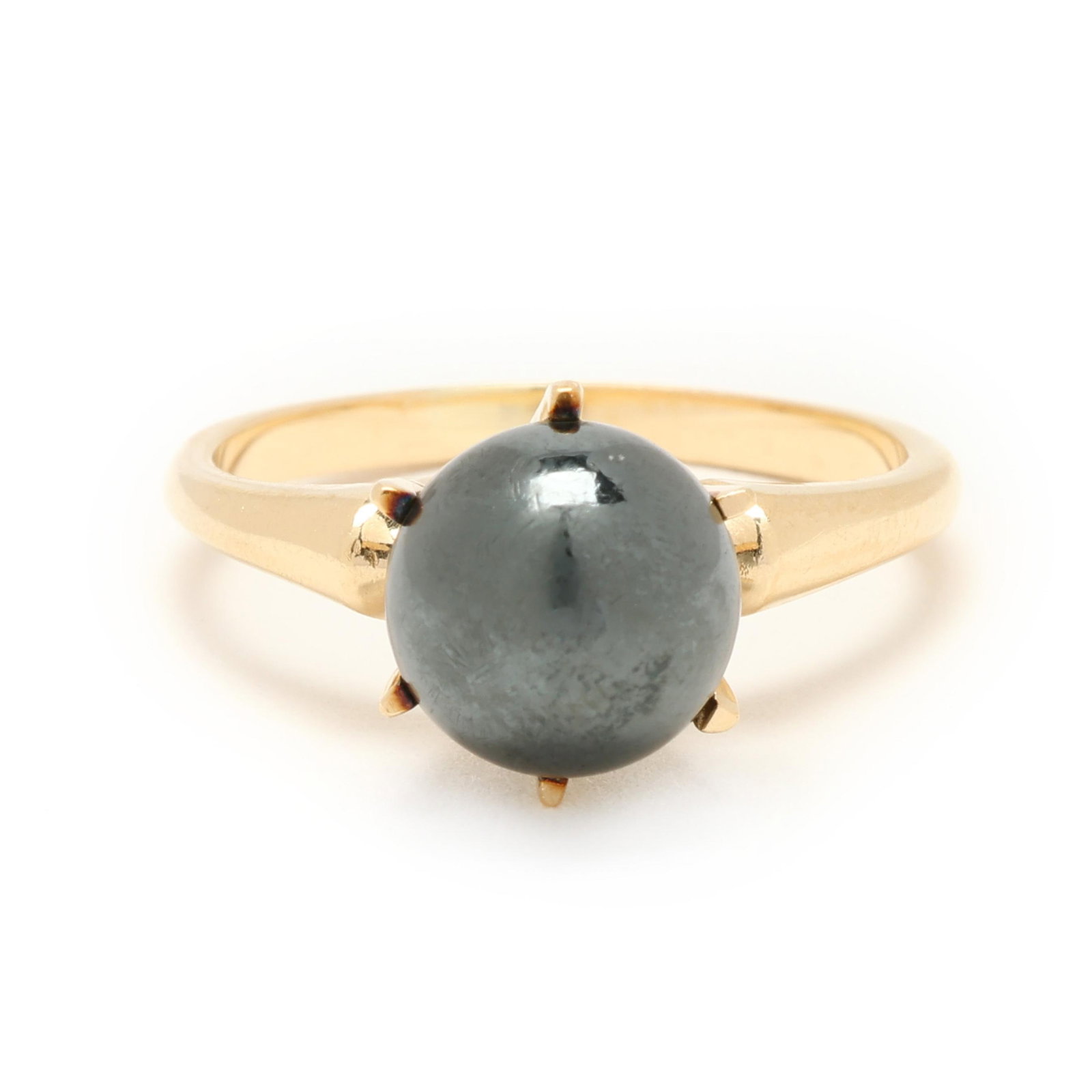Gold and Hematite Ring (1 of 5)