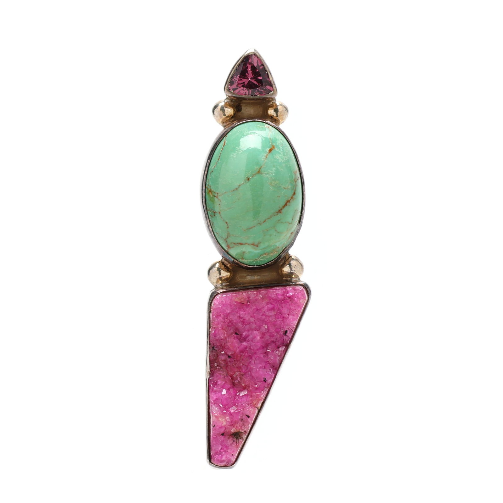 Silver and Gem-Set Pendant Brooch, Darla N (1 of 3)