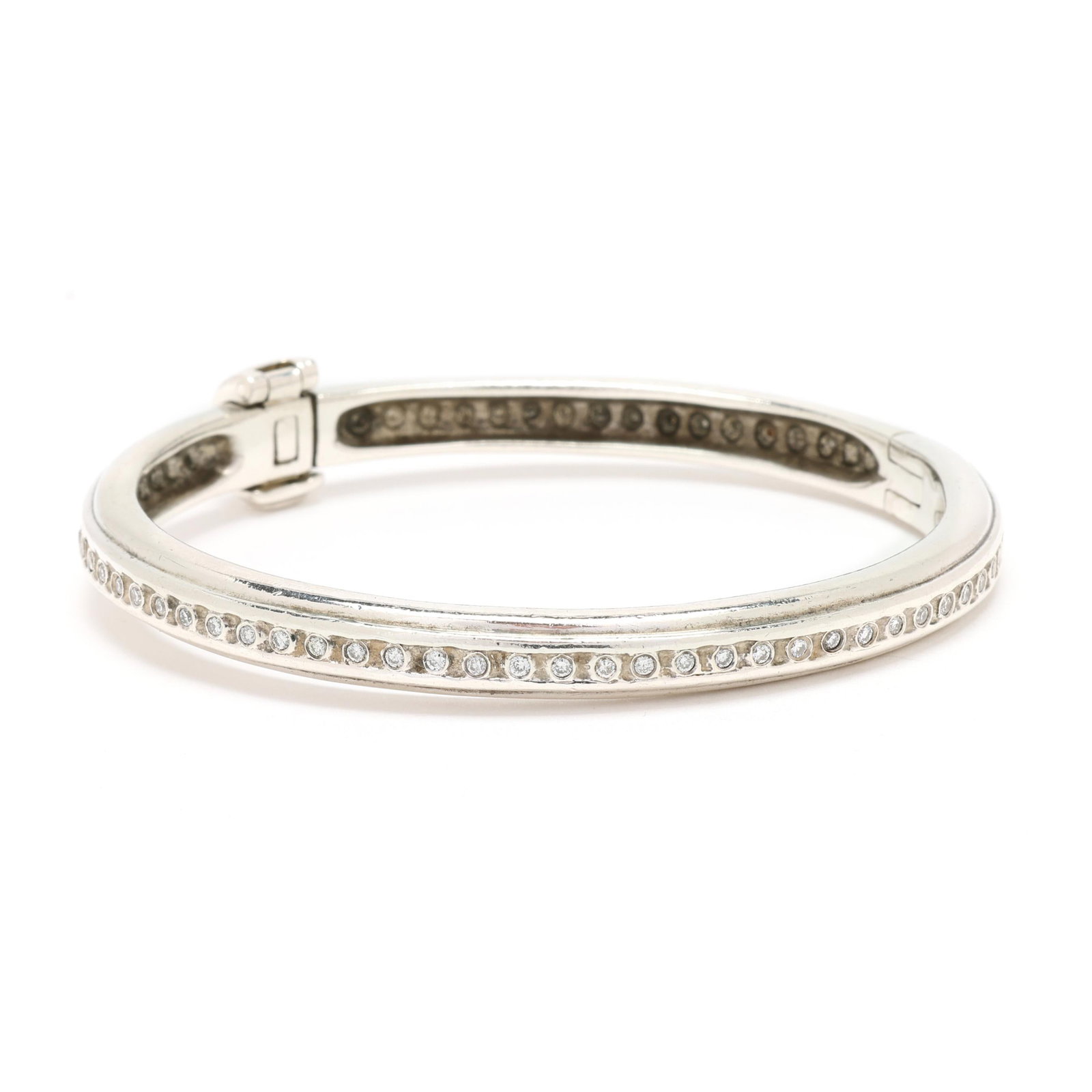 Silver and Diamond Bangle Bracelet, Slane & Slane (1 of 7)