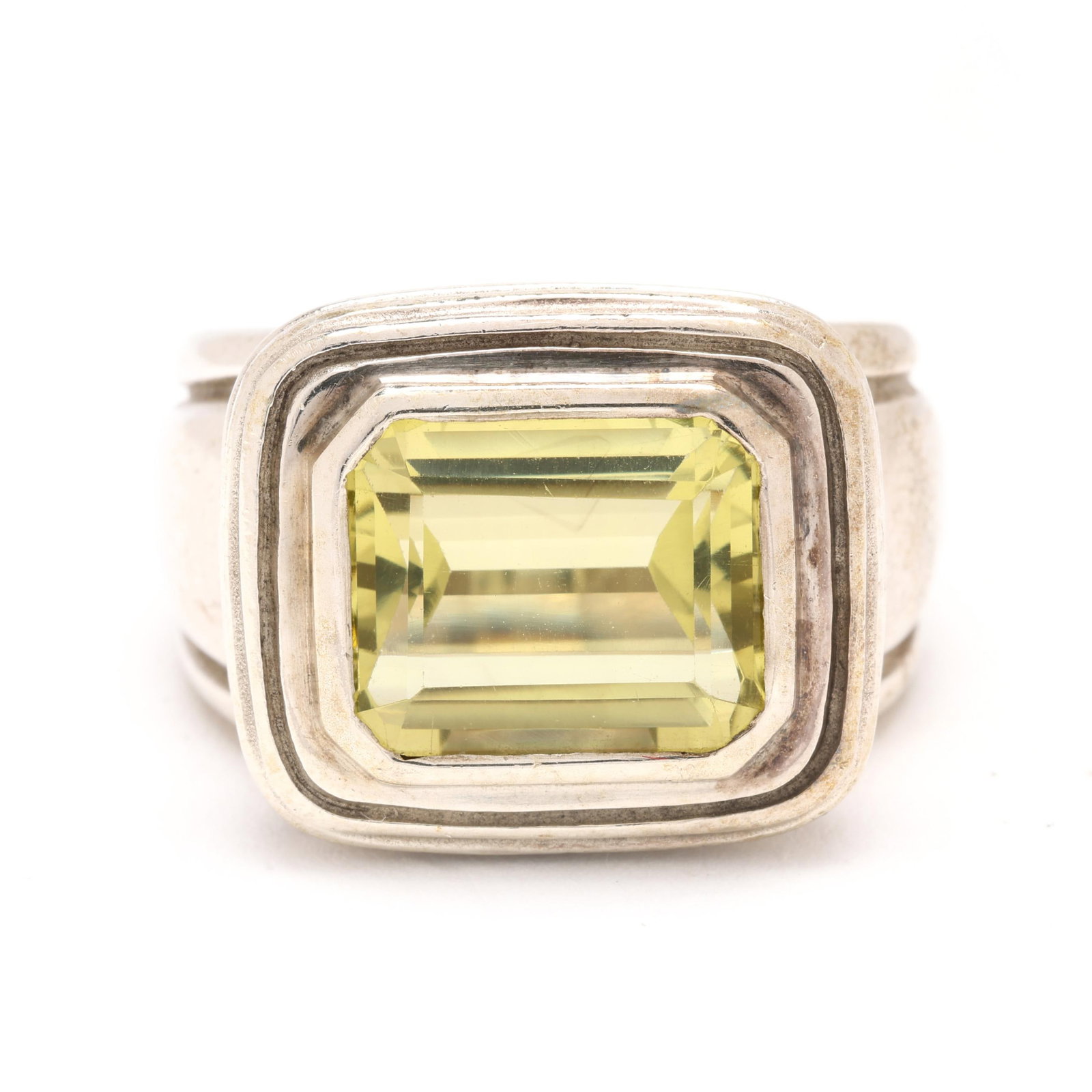 Silver and Praseolite Quartz Ring, Slane & Slane (1 of 5)